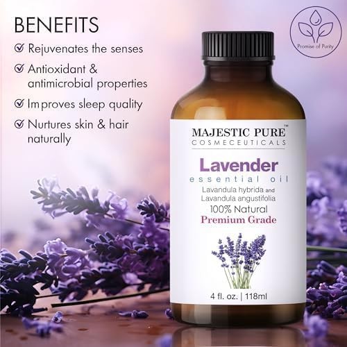 Majestic Pure Essential Oil with 4 Fl Oz (Pack of 1), Clear Or Colorless