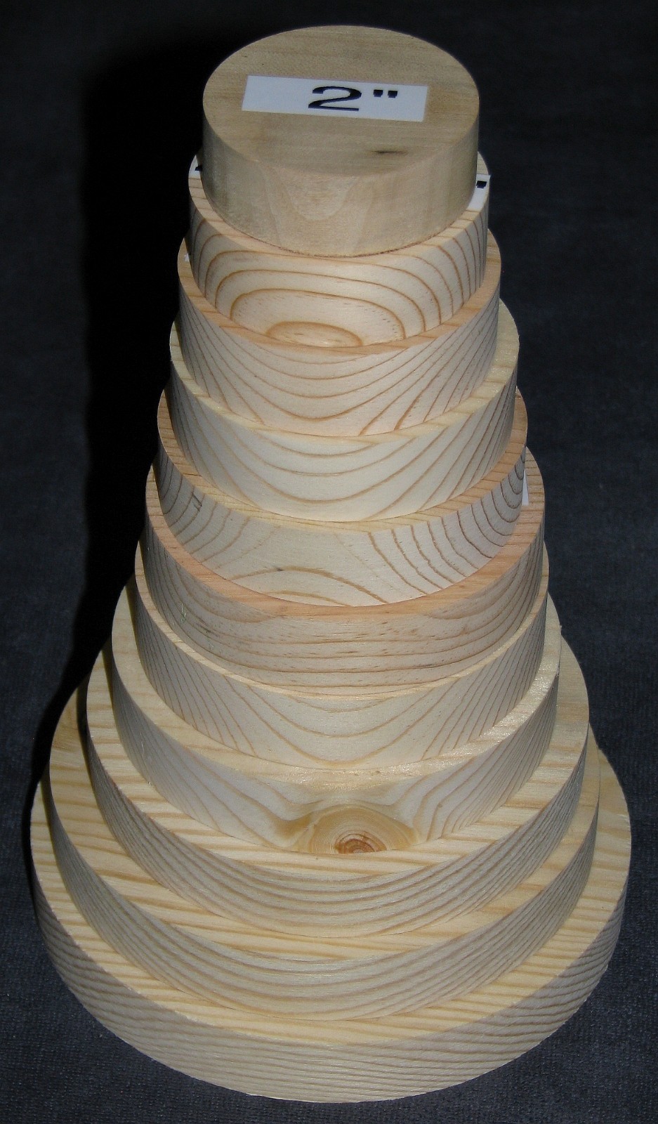 4-8PCS Pine Wood Craft Circles Discs Rounds 3/4″ Thick 2″ TO 5.25″ Medium Sanded