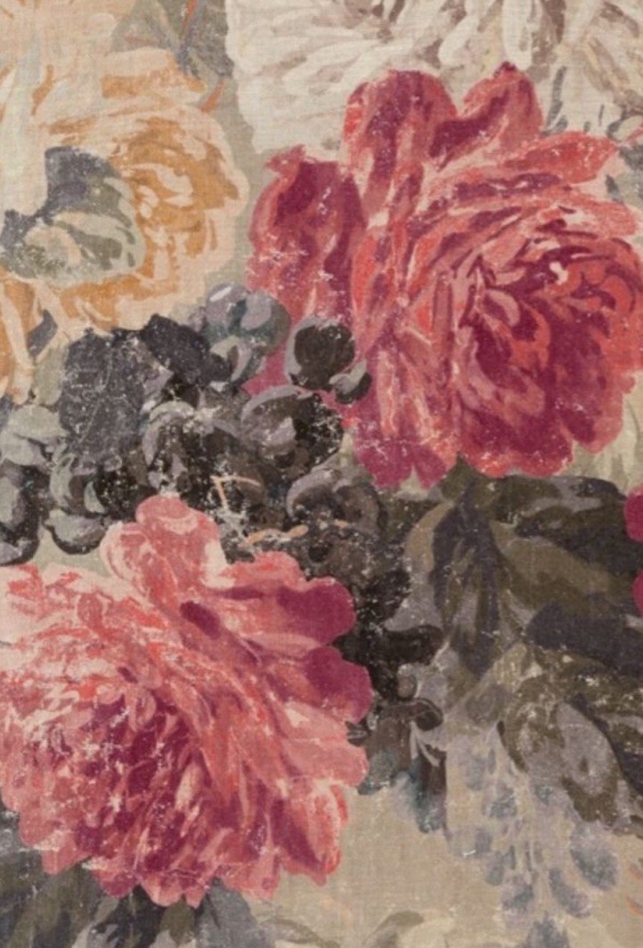 Zoffany Curtain/Uph ‘ROSE ABSOLUTE – SUNSTONE/MERCURY’ 3.2 METRES – 100% LINEN