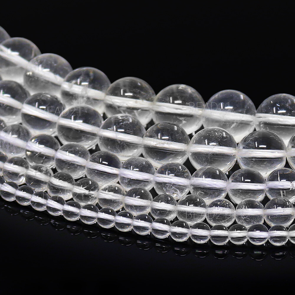 Clear Crystal Quartz Beads Round 4mm 6mm 8mm 10mm 12mm 15.5″ Strand