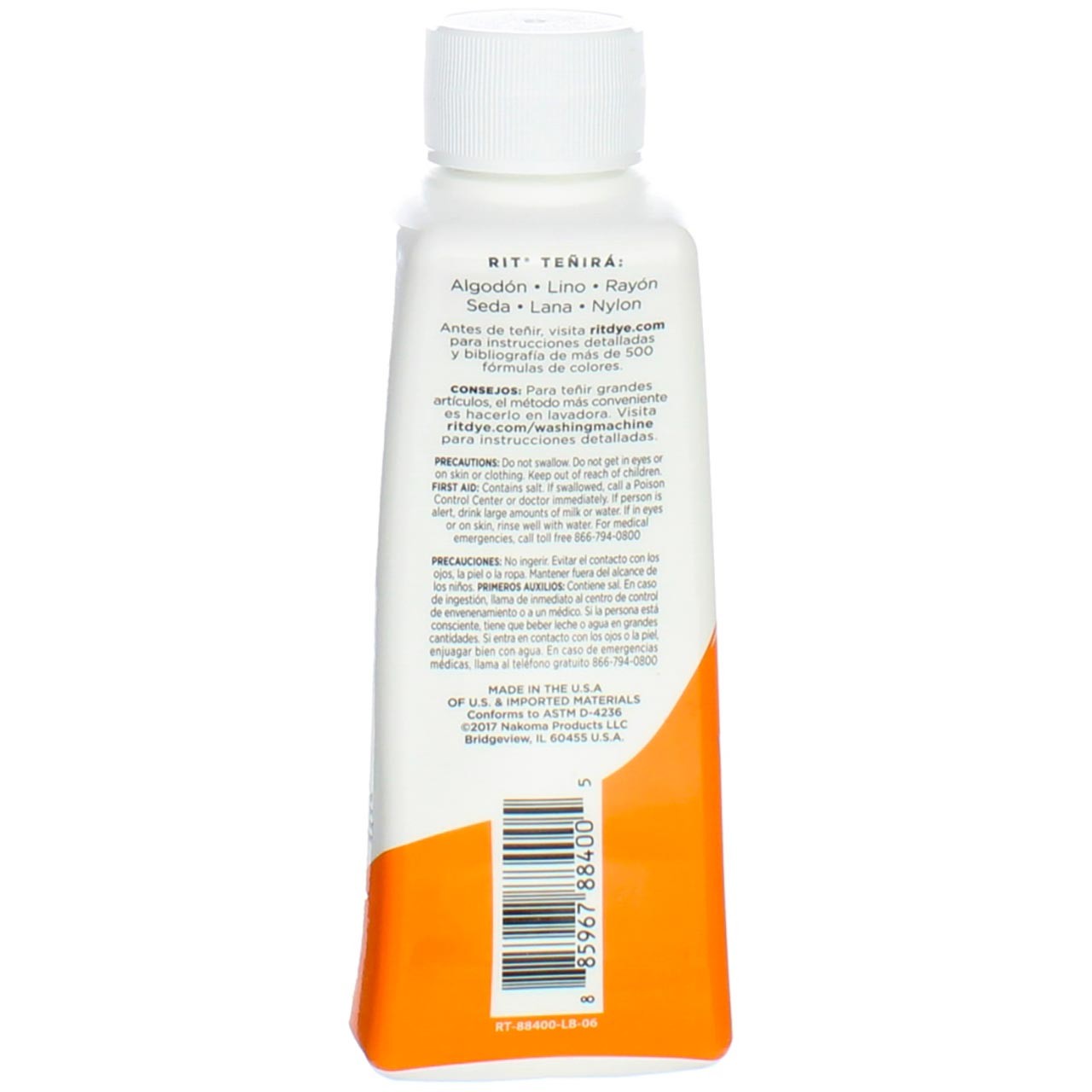 Rit All-Purpose Liquid Dye, Tangerine, 8 fl oz
