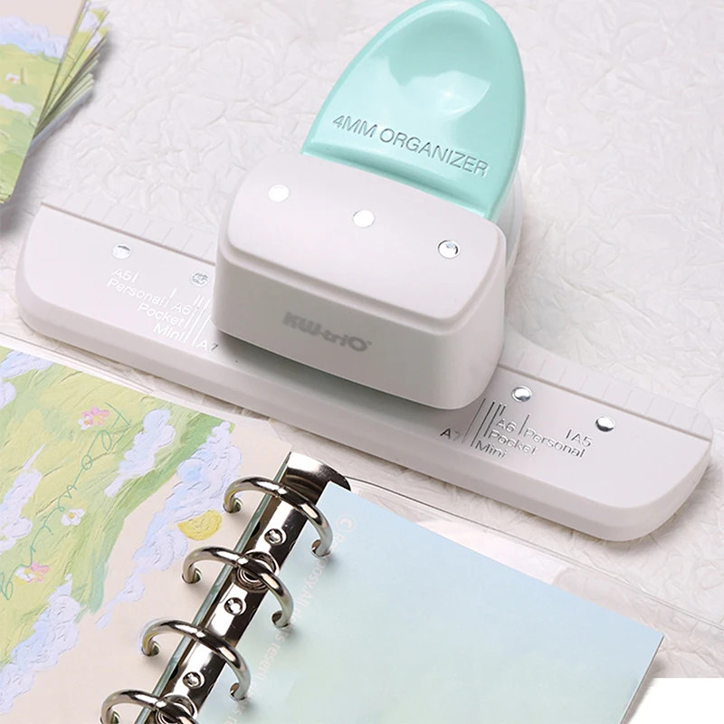 3 Hole Paper Punch Adjustable A4 A5 A6 Loose Leaf Planner Binder Punch