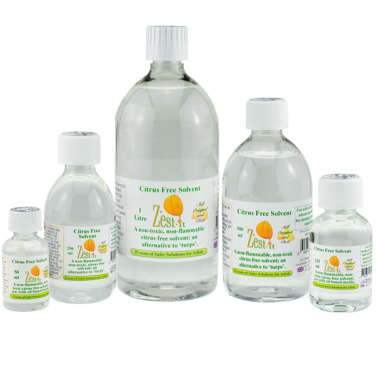 Zest It – Citrus Free Solvent – 50ml, 125ml, 250ml, 500ml, 1 Litre, 2.5 Litre