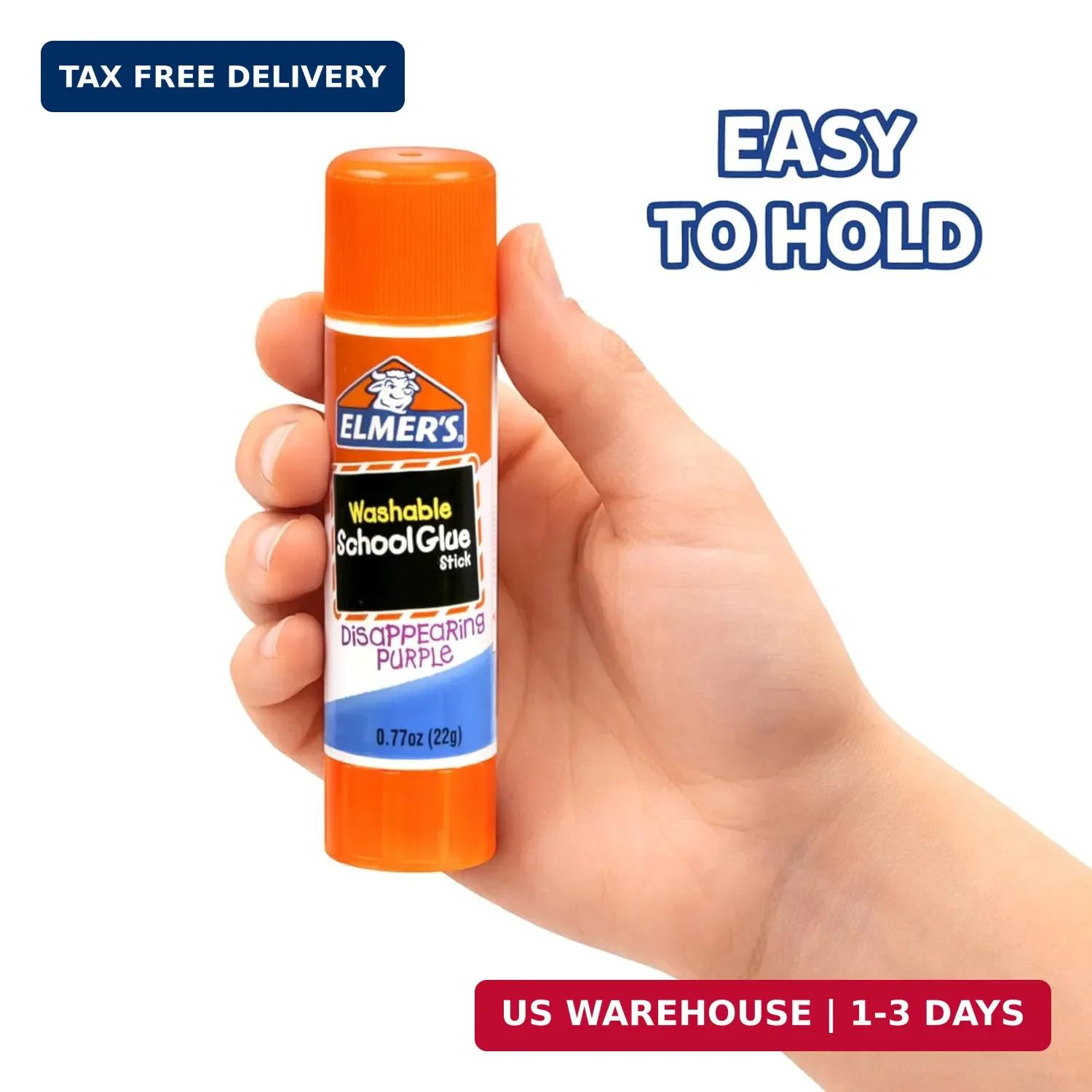 Elmer’s Disappearing Purple School Glue Sticks, Washable, 22 Grams, 3 Count – Po