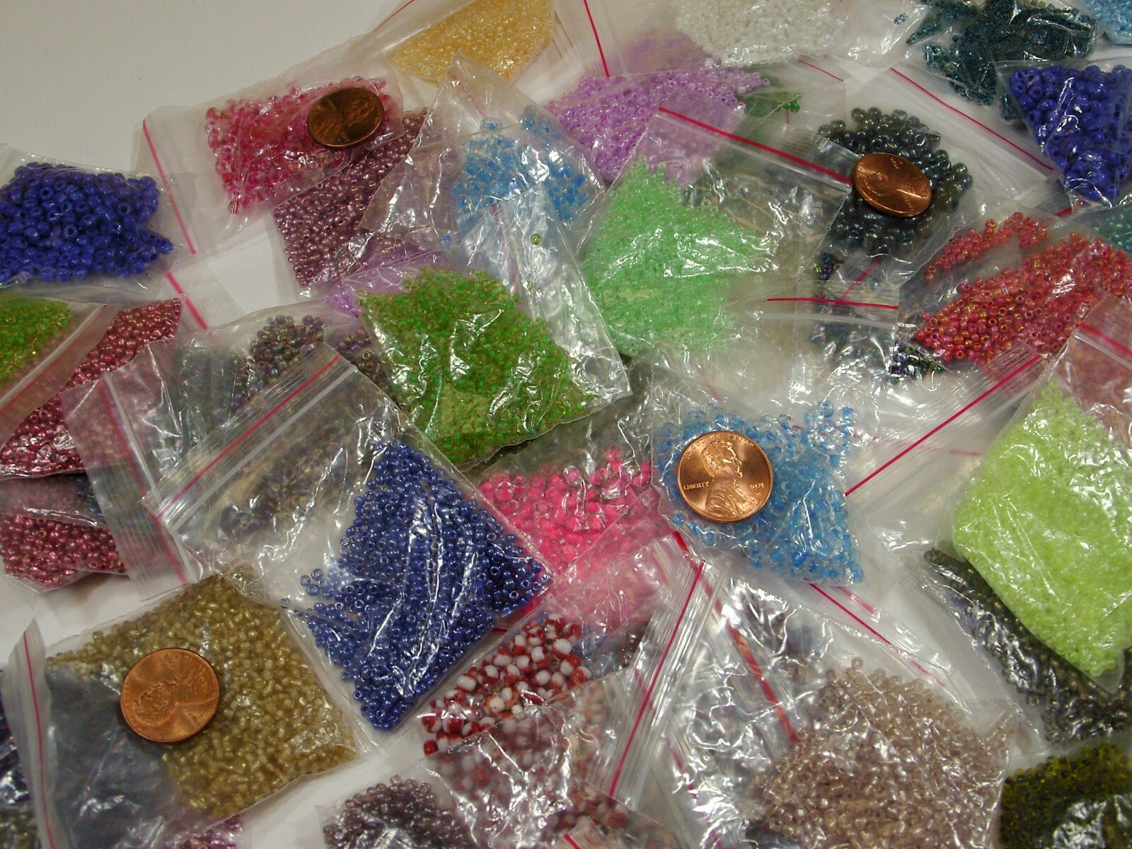 100 (10 Gram) Packets Loose 12/0 & 6/0 China Glass Seed Beads Wholesale (HM-44)