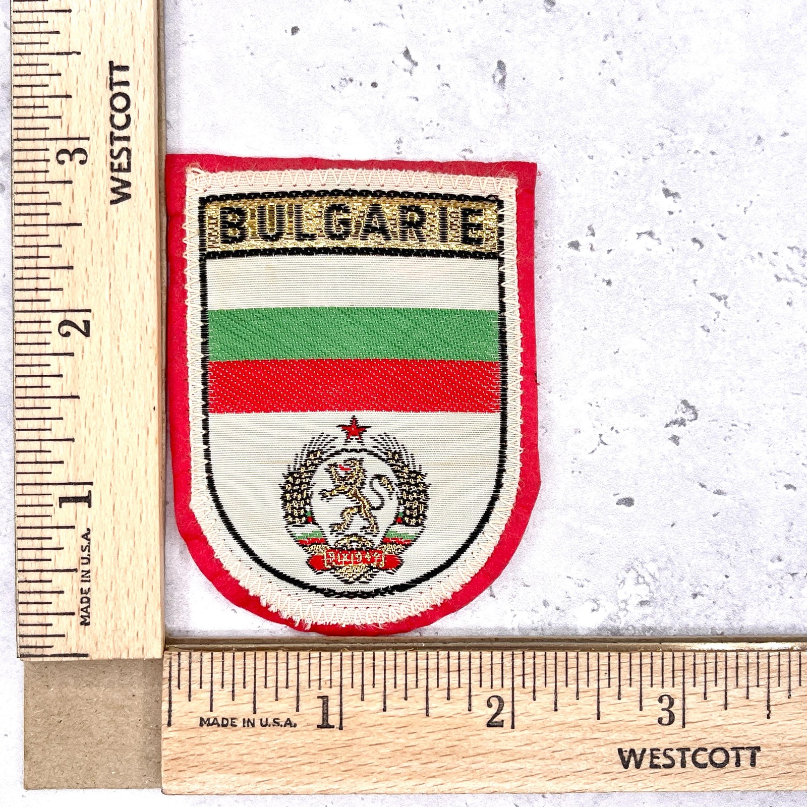 Vintage Bulgarie Patch • Bulgaria Communist Era Flag Souvenir • Sew-On
