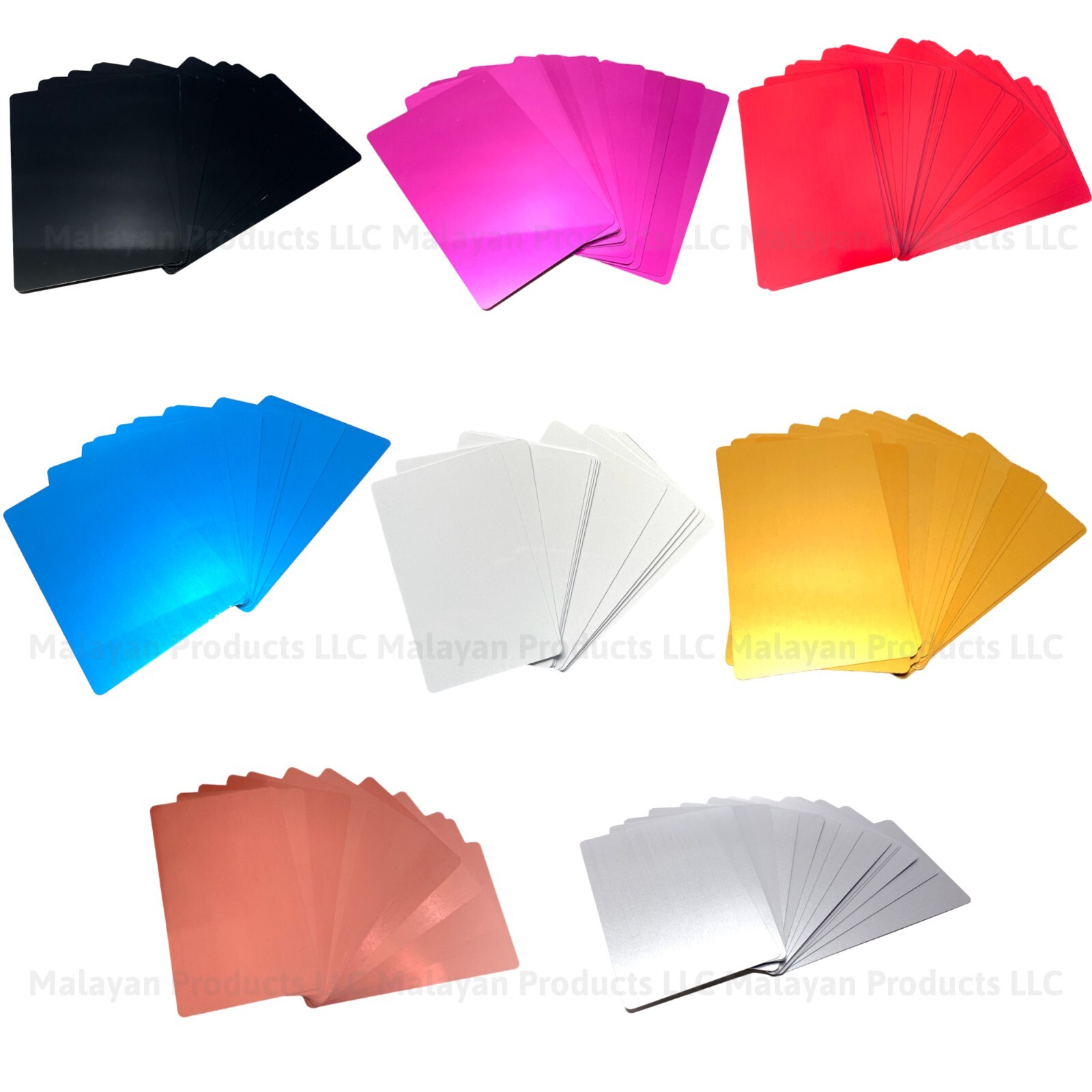 100 THICK 0.5mm Anodized Aluminum Business Card Blanks Metal Laser Engraving
