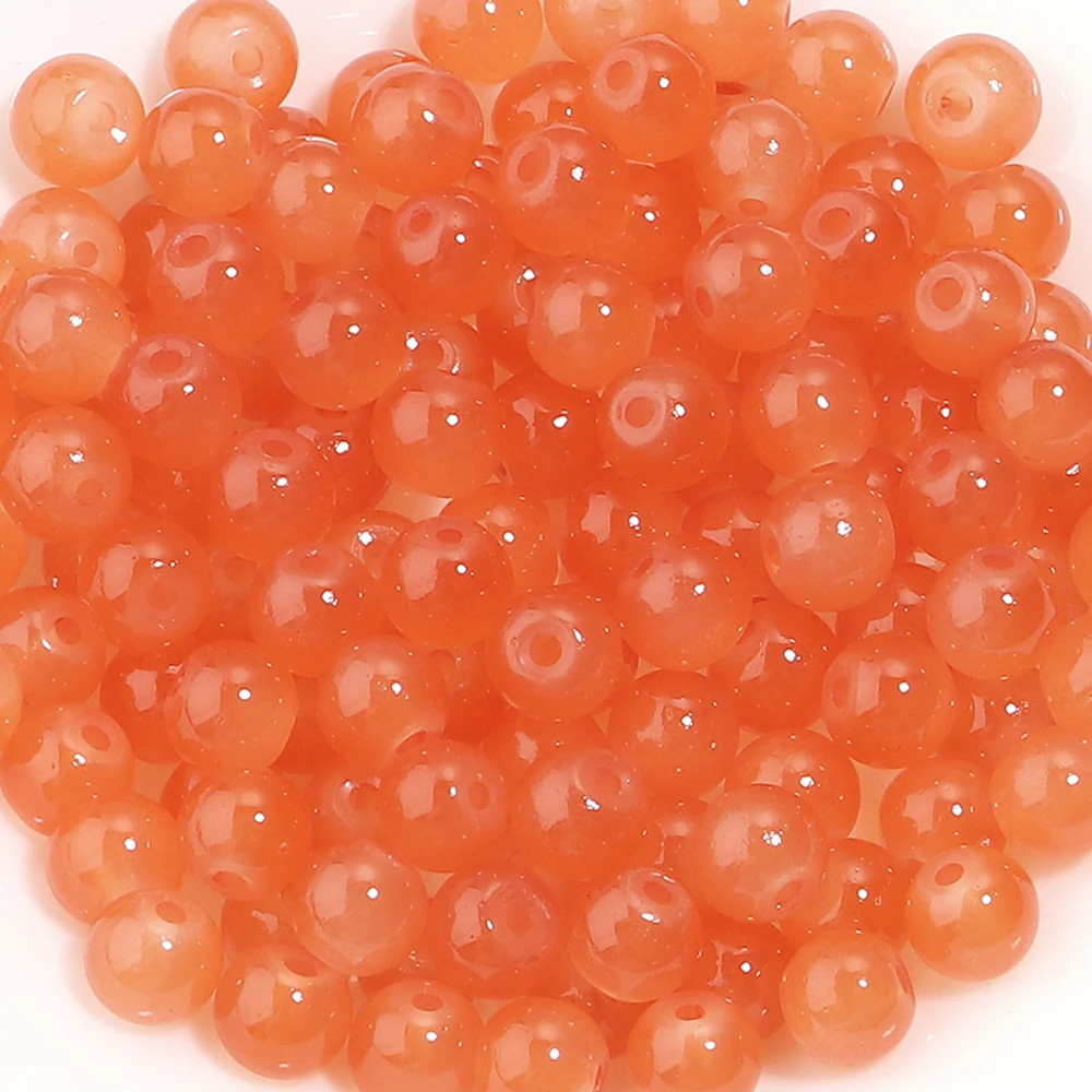 50Pcs/Lot 6Mm Glass round Beads Multicolor Loose Spacer Beads for Jewelry Making