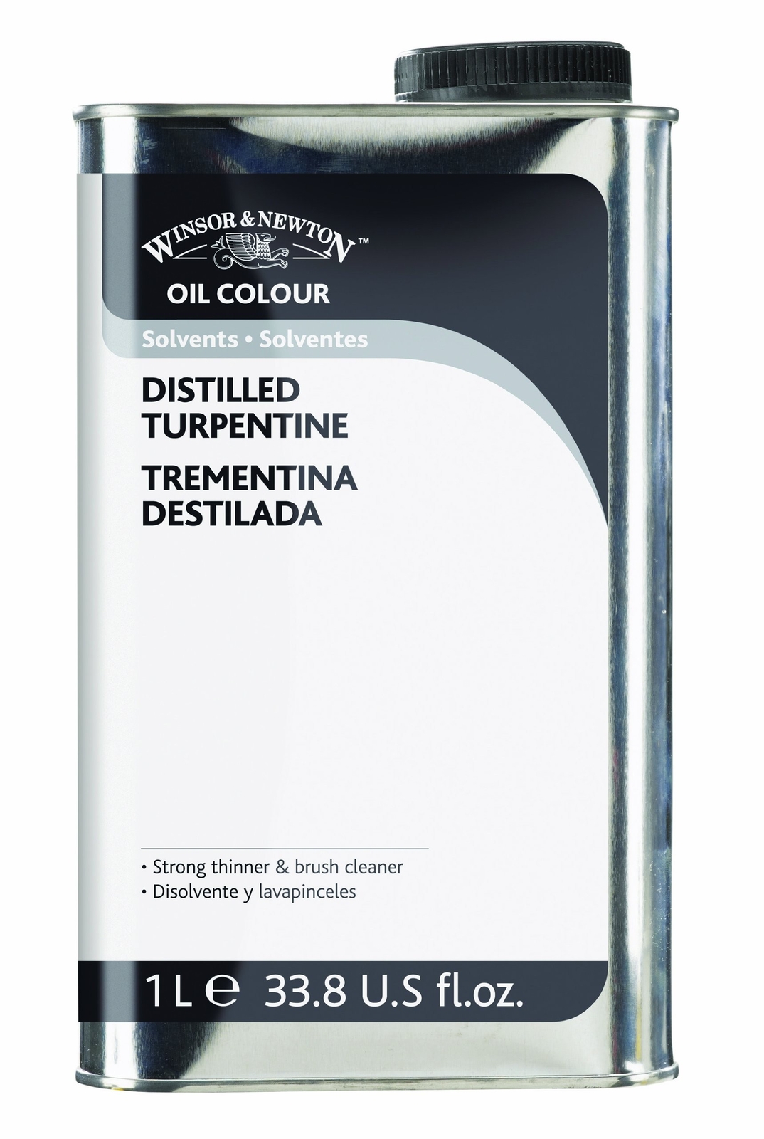 Winsor & Newton Distilled Turpentine, 1 Litre (33.8-oz) Can