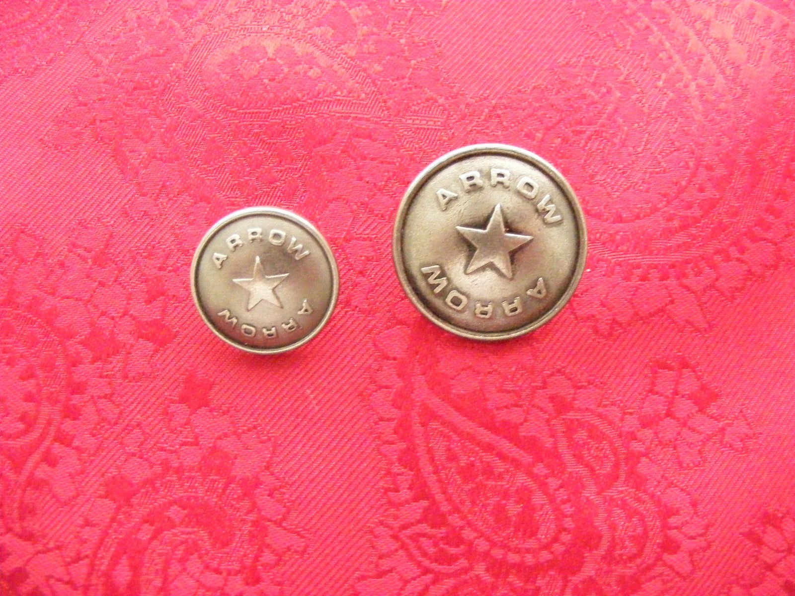 ARROW SIGNATURE STAR SHEILD REPLACEMENT BLAZER METAL FULL BUTTON SET EUC