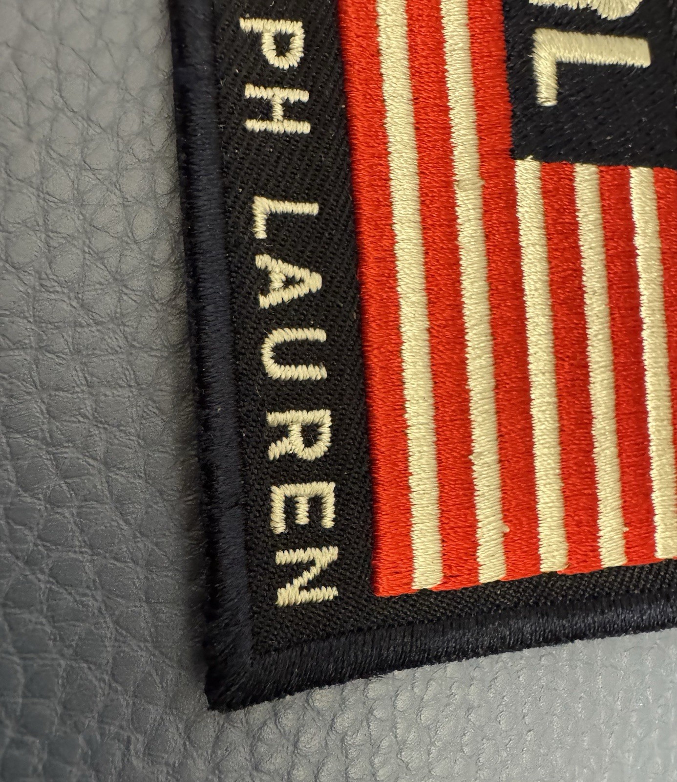 Ralph Lauren Polo Jeans Company Embroidered Flag Patch Mint New Old Stock RL
