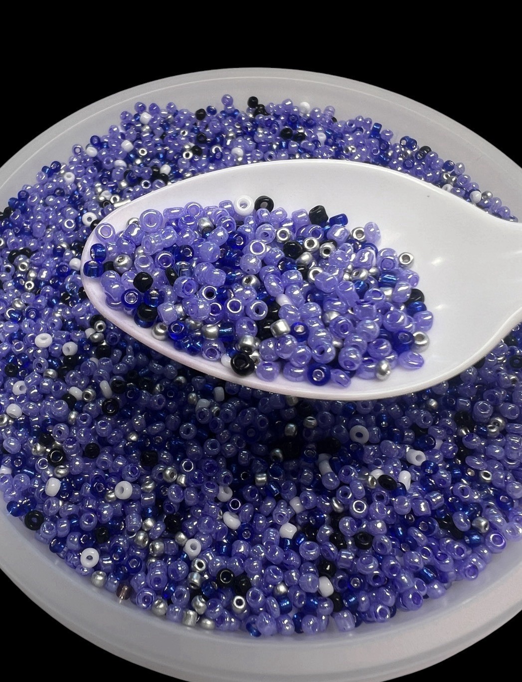 8g Moonlit Sky Glass Seed Bead Mix Assorted Sizes Jewelry Making DIY Crafts