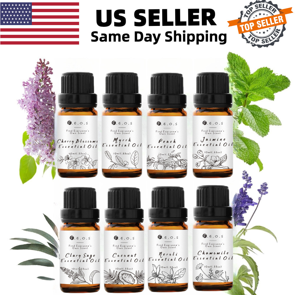 Essential Oils Set for 8 – 10 mL Essential Oils – 100% Pure and Natura Free Ship
