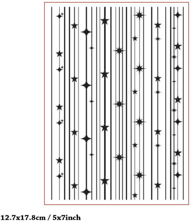 Stars Hexagram Anise Stars Background Pattern Plastic Embossing Folder, 3D Textu