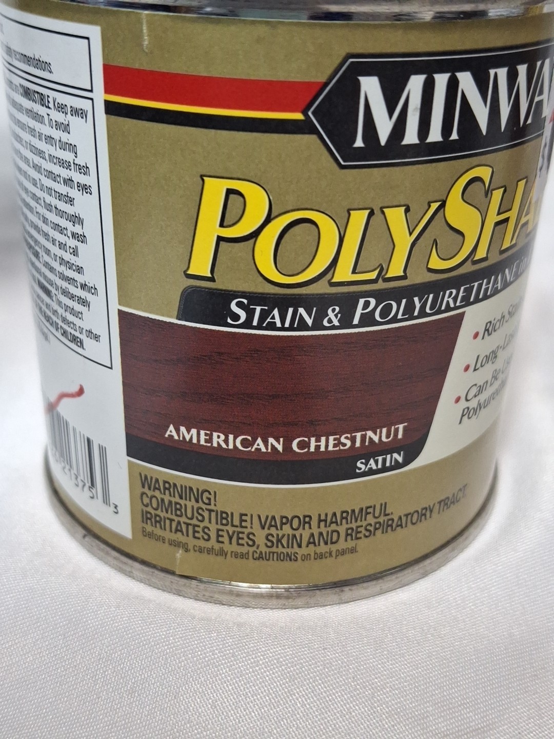 Minwax PolyShades Wood Stain + Polyurethane Finish –8 Fl Oz, American Chestnut