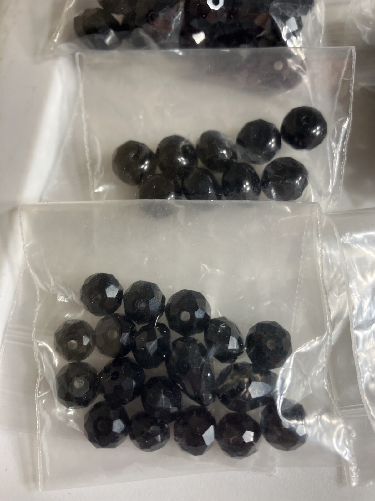 Lot of Crystal Vintage Beads Black Grey Matalic Aurora Borealis