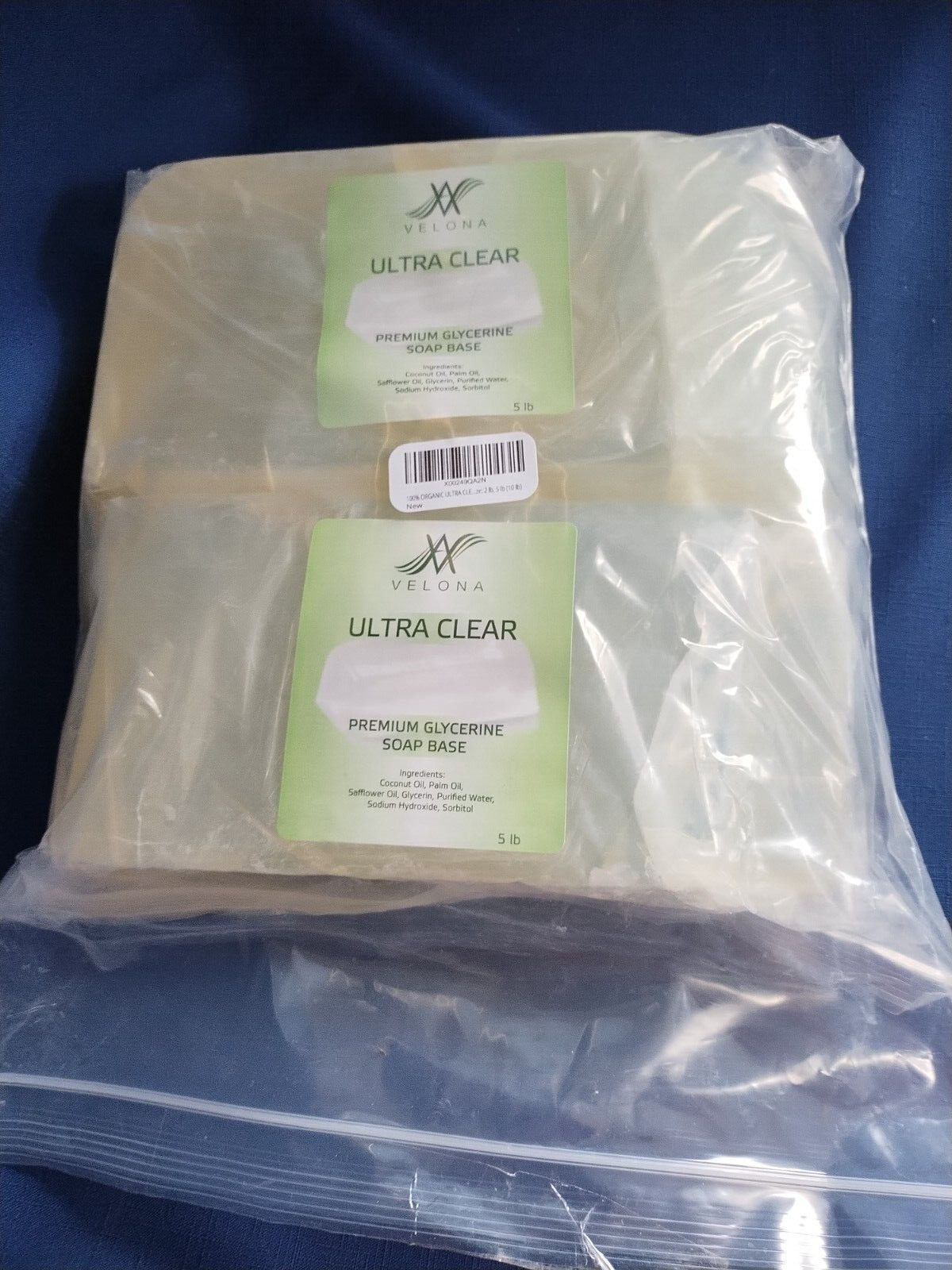 10 LB – ULTRA CLEAR GLYCERIN Soap Base by Velona SLS/SLES free | Melt and Pour