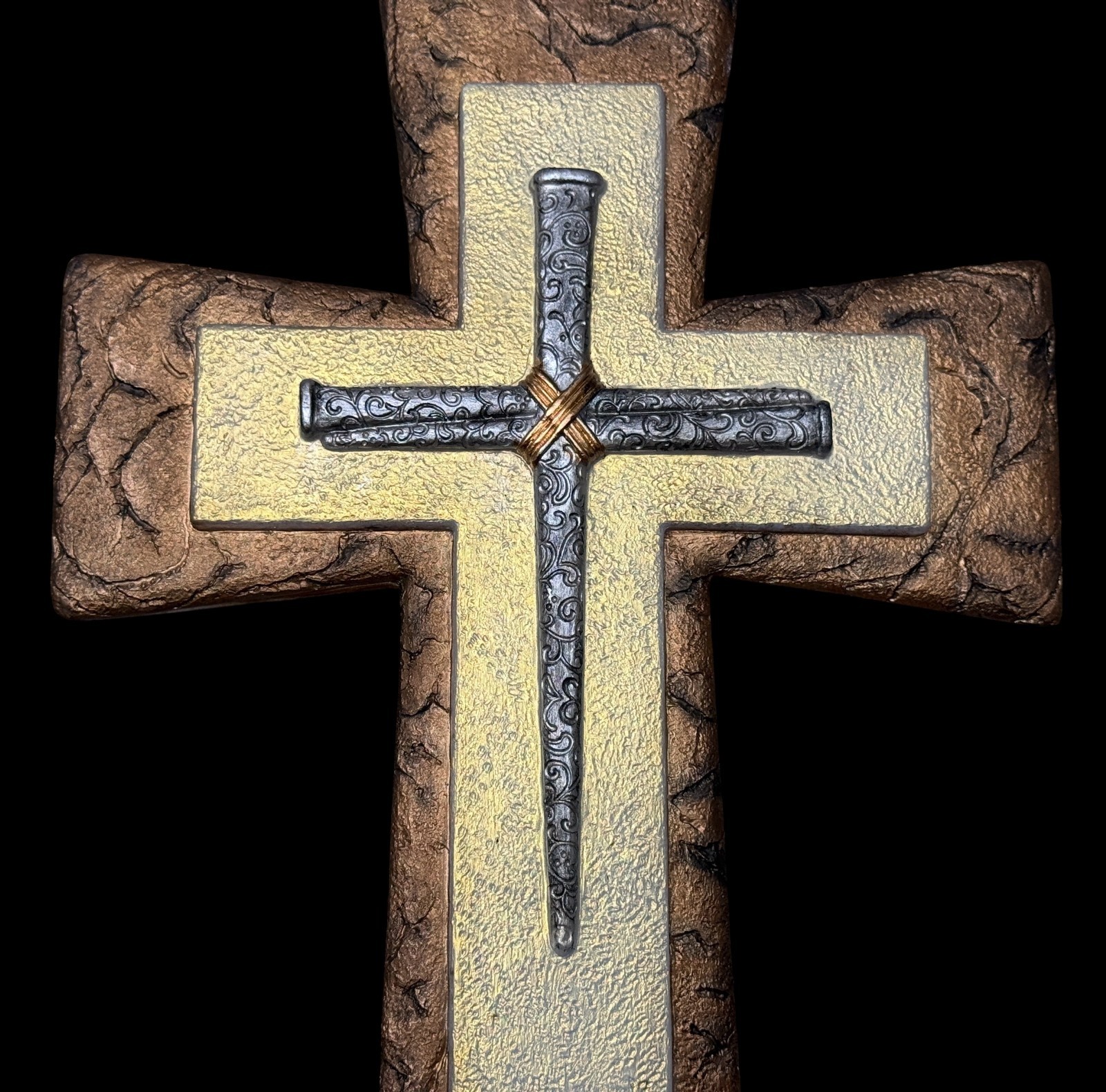 Handmade Cross Three Levels With Nails Mold For Resin