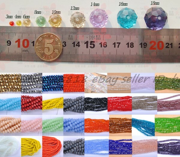 Wholesale Quality Czech Crystal Faceted Rondelle Spacer Beads 4MM 6MM 8MM 10MM