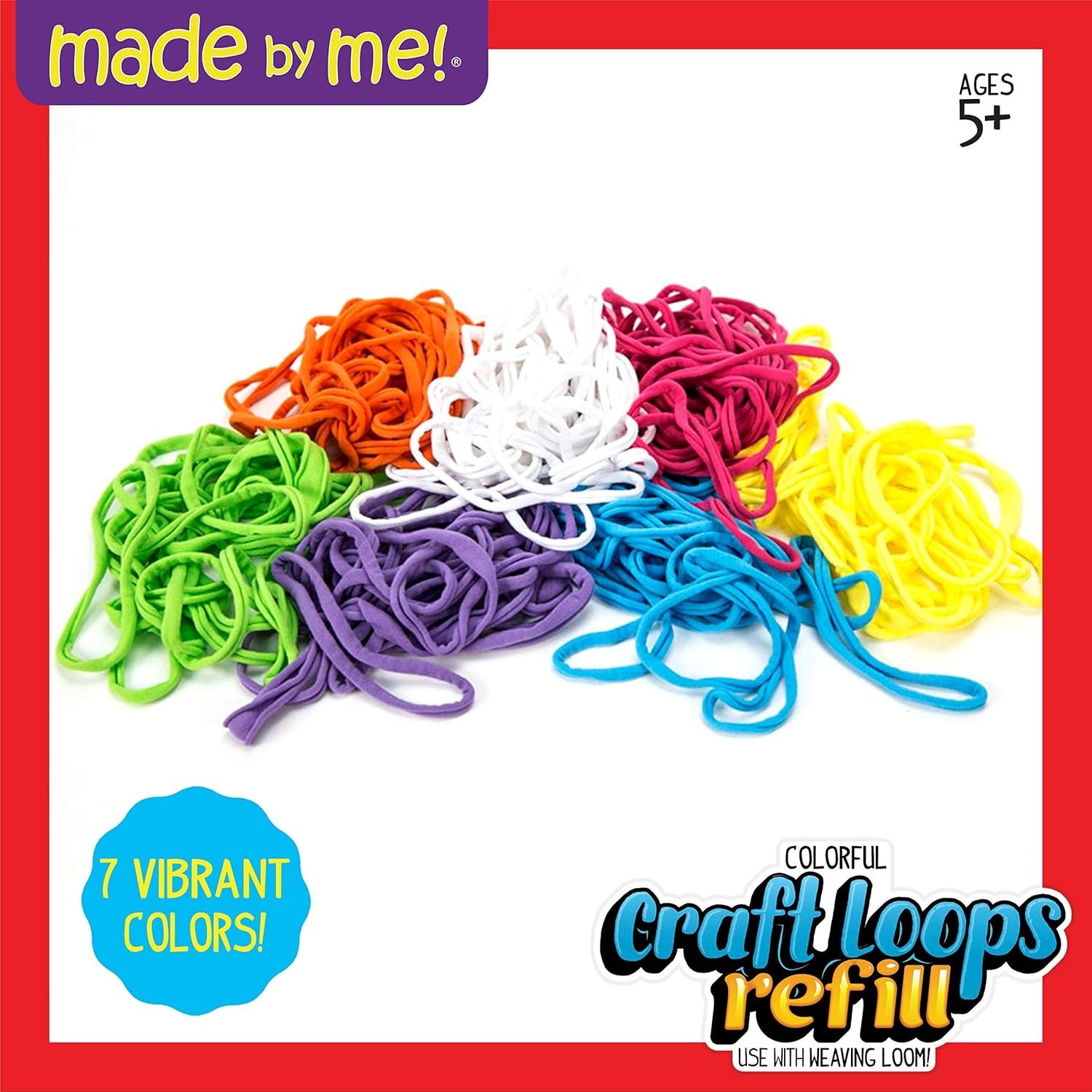 DIY Craft Kit with 210 Soft Loops in 7 Colors, Ideal for Kids’ Creative Projects