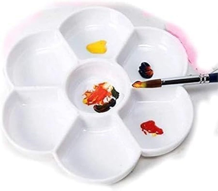 Pc Watercolor Paint Palette Tray Water Color Palletes Washable Paint Ceramic Pai