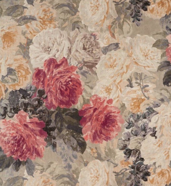 Zoffany Curtain/Uph ‘ROSE ABSOLUTE – SUNSTONE/MERCURY’ 3.2 METRES – 100% LINEN