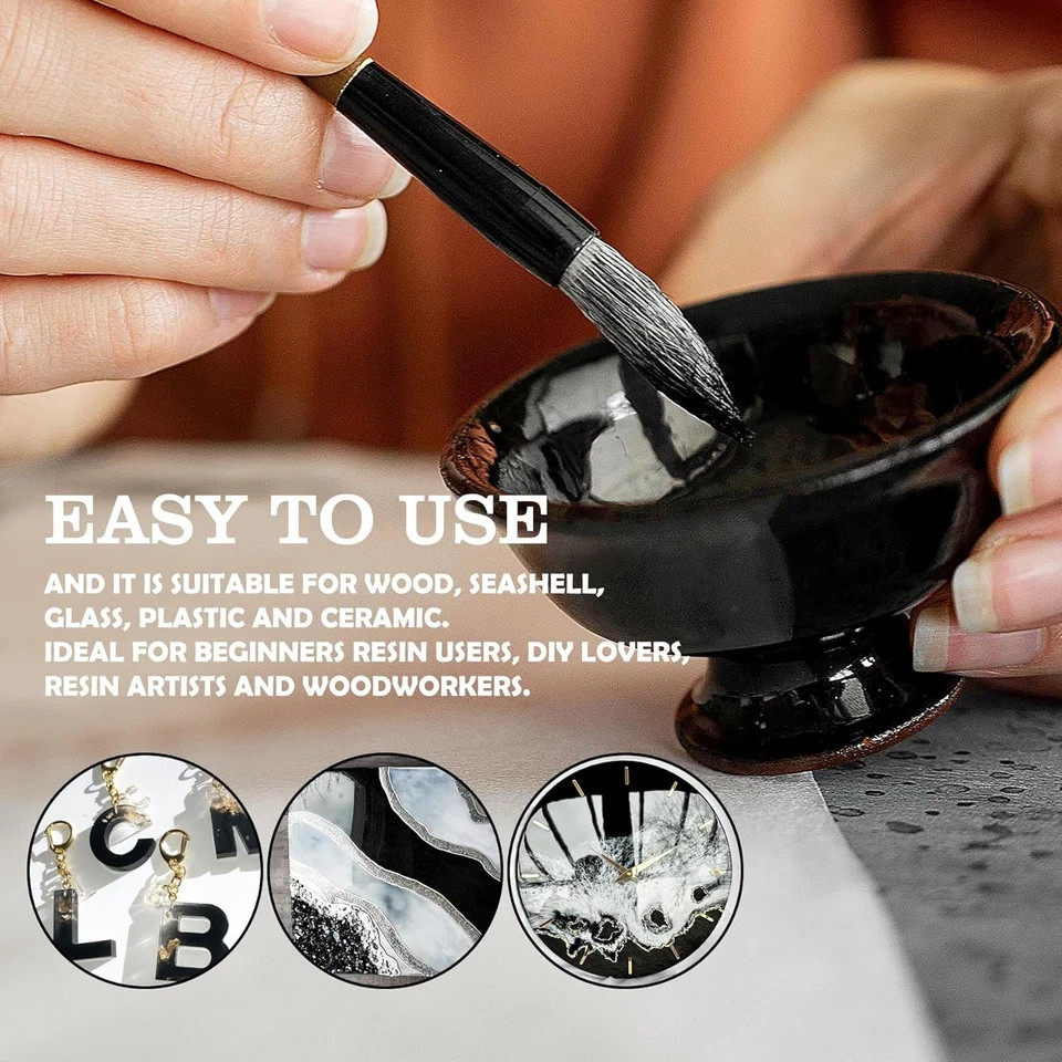 Black Epoxy Resin Pigment Paste – 3.4 fl.oz / 100ml Concentrated Dye for DIY Art
