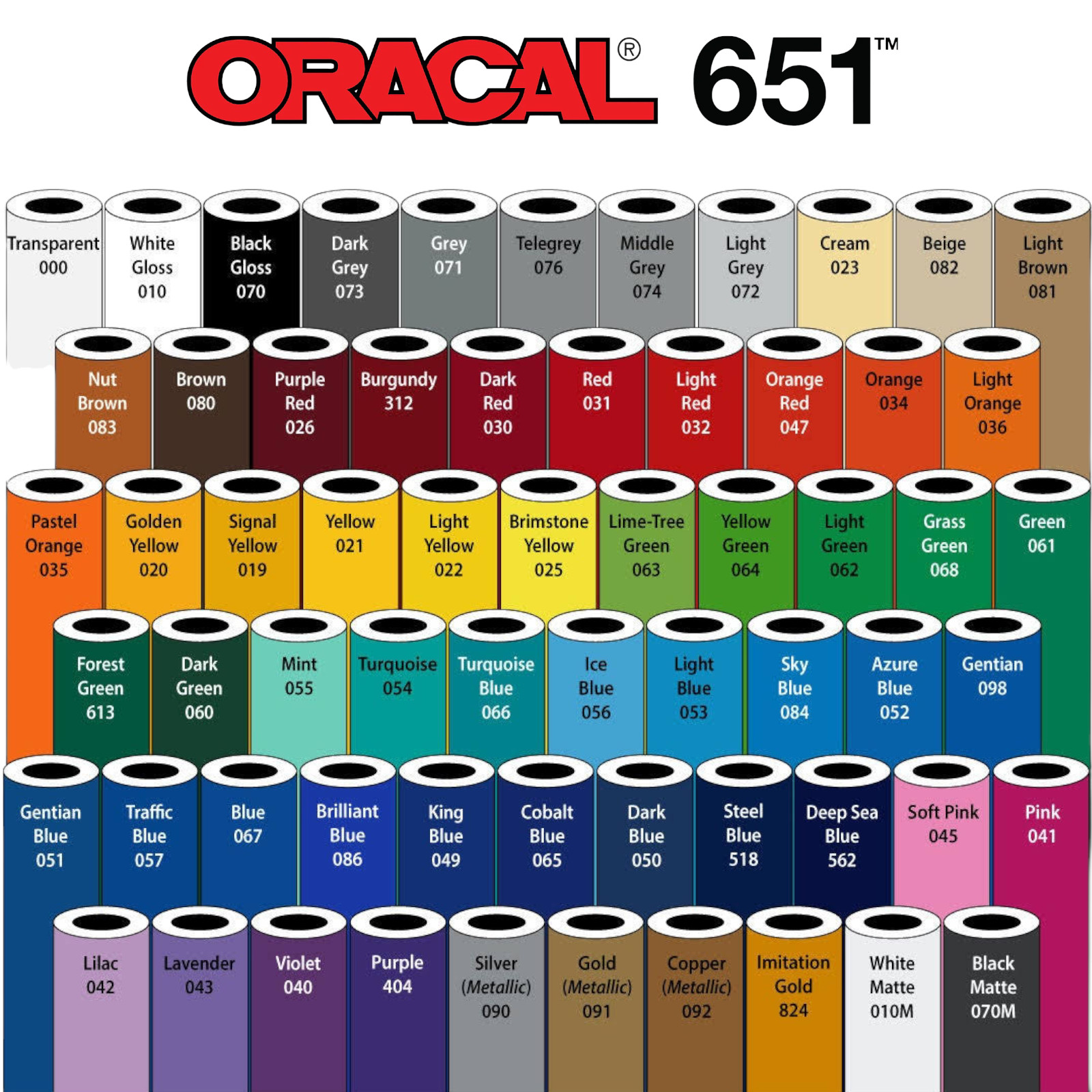 24″ x 1800″ (150 feet) Oracal 651 Permanent Vinyl Graphic Cutter Film Shrink