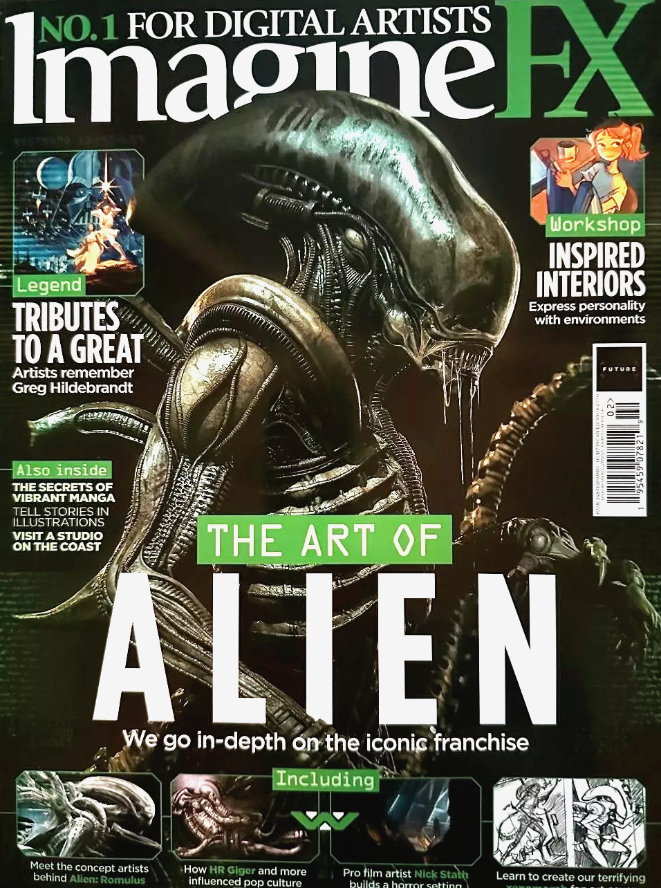 IMAGINE FX NO.1 FOR DIGITAL ARTIST MAGAZINE #248 FEB 2025 | THE ART OF ALIEN