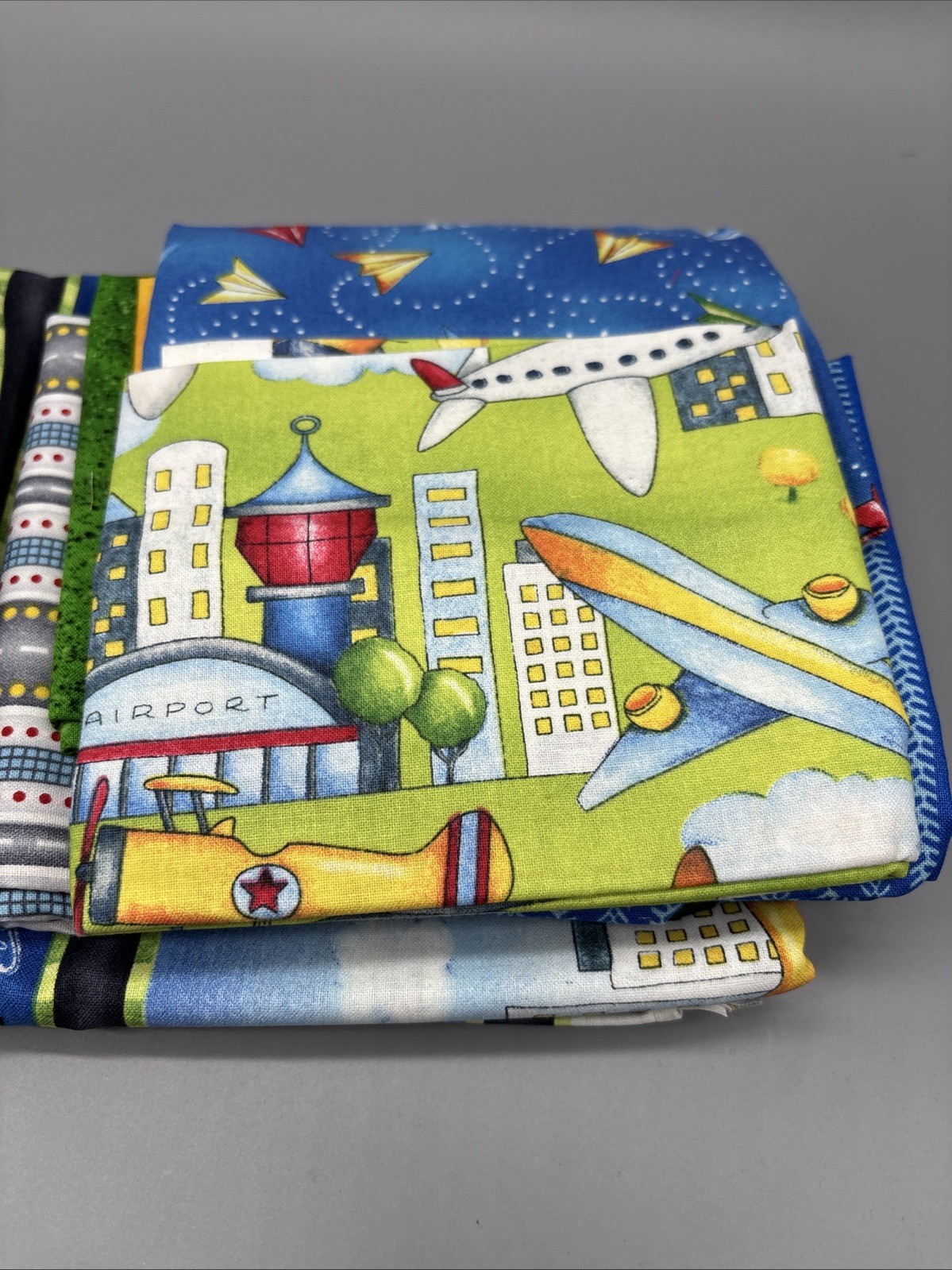 Quilt Kit – Villa Rosa Designs 54” X 74” Kids Fun Planes Airport