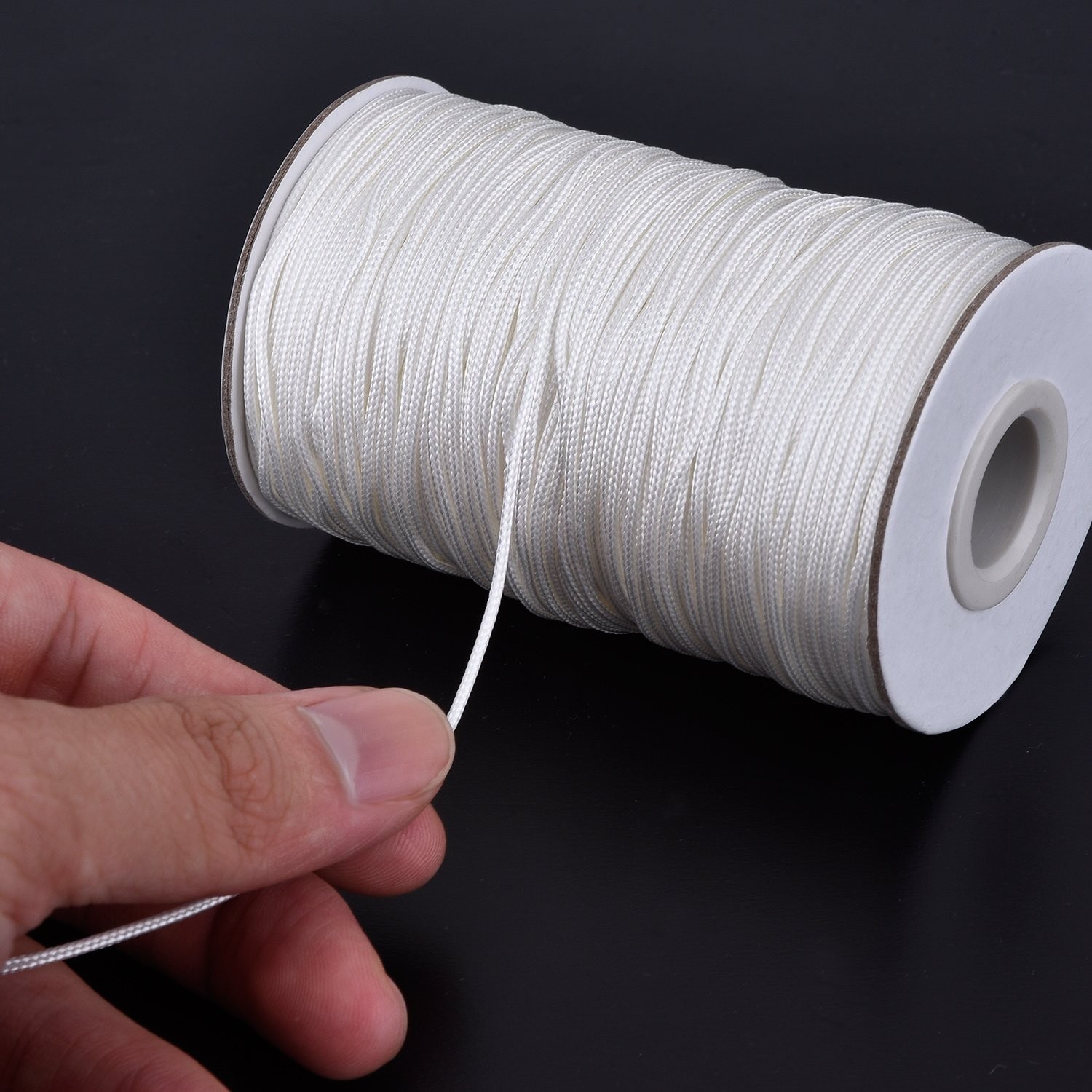 109 Yards White Braided Blind Cord 1.4mm for Window Shades Crafts Gardening