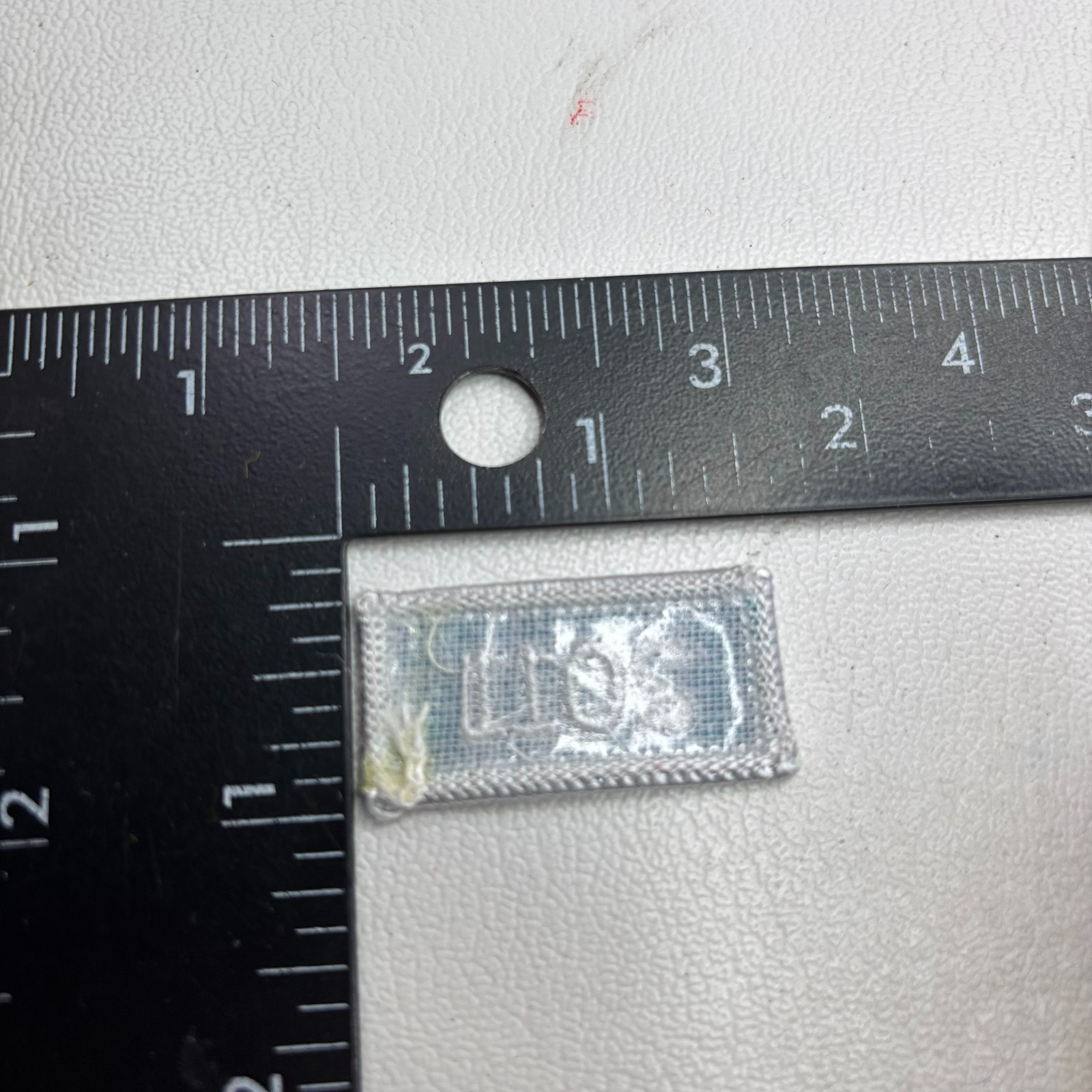 SMALL White / Light Blue Size Date YEAR 2011 Tab Patch b121