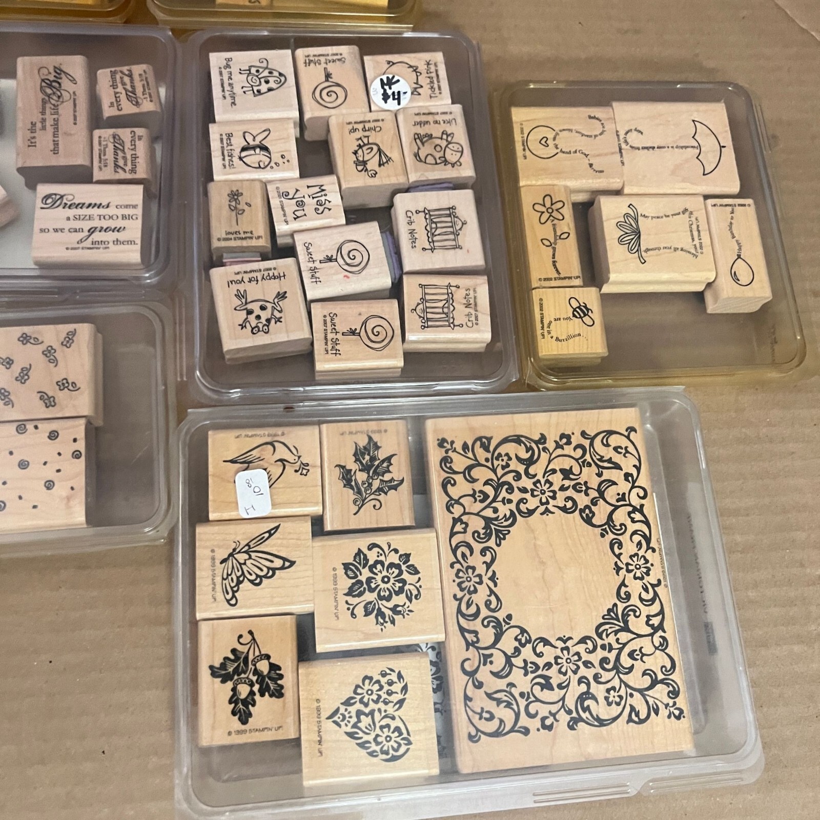 Stampin Up Lot 70+ 12 sets Rubber Wood Stamps Varies Designs Crafts