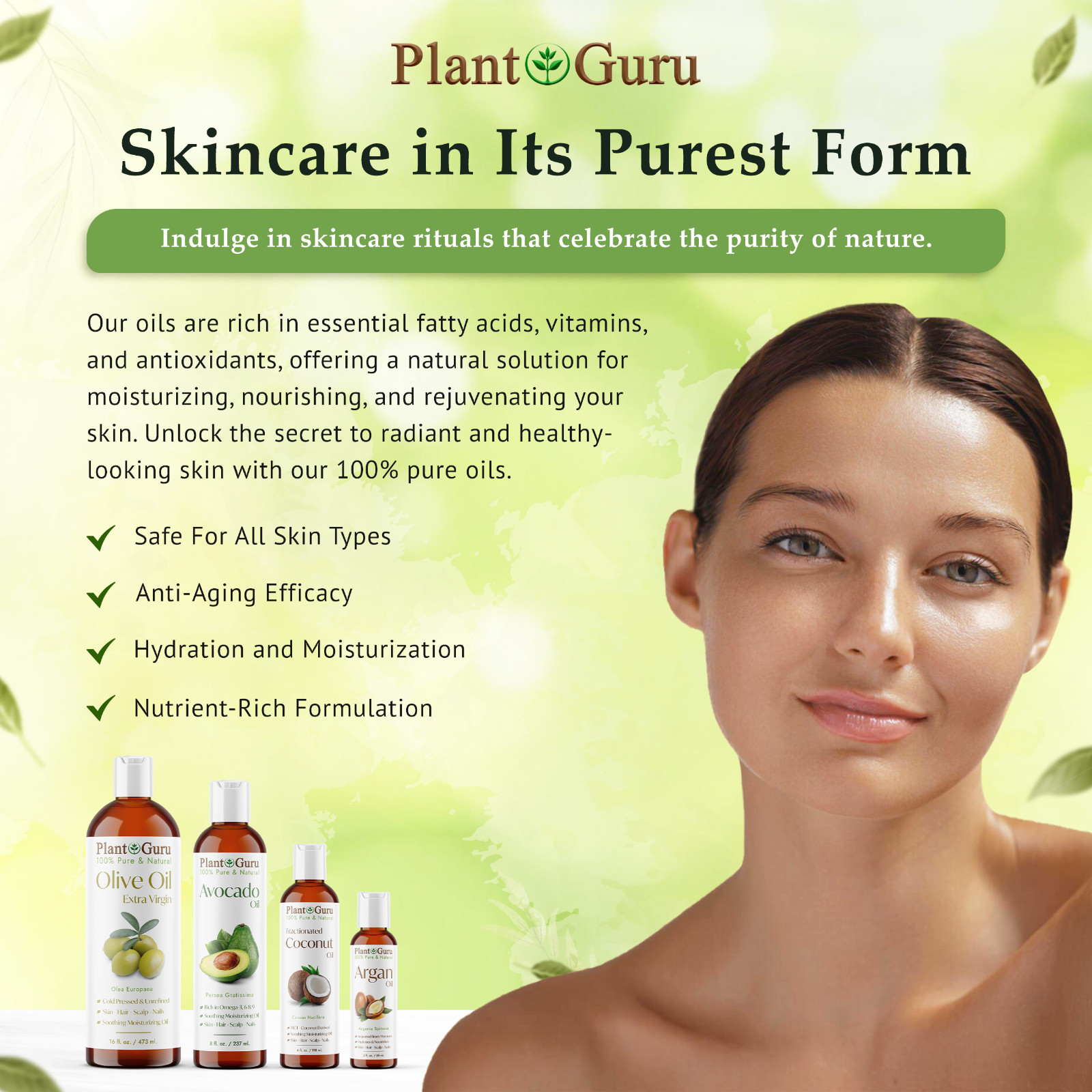 4 oz. Carrier Oil 100% Pure Natural Cold Pressed For Skin, Hair Growth, Massage