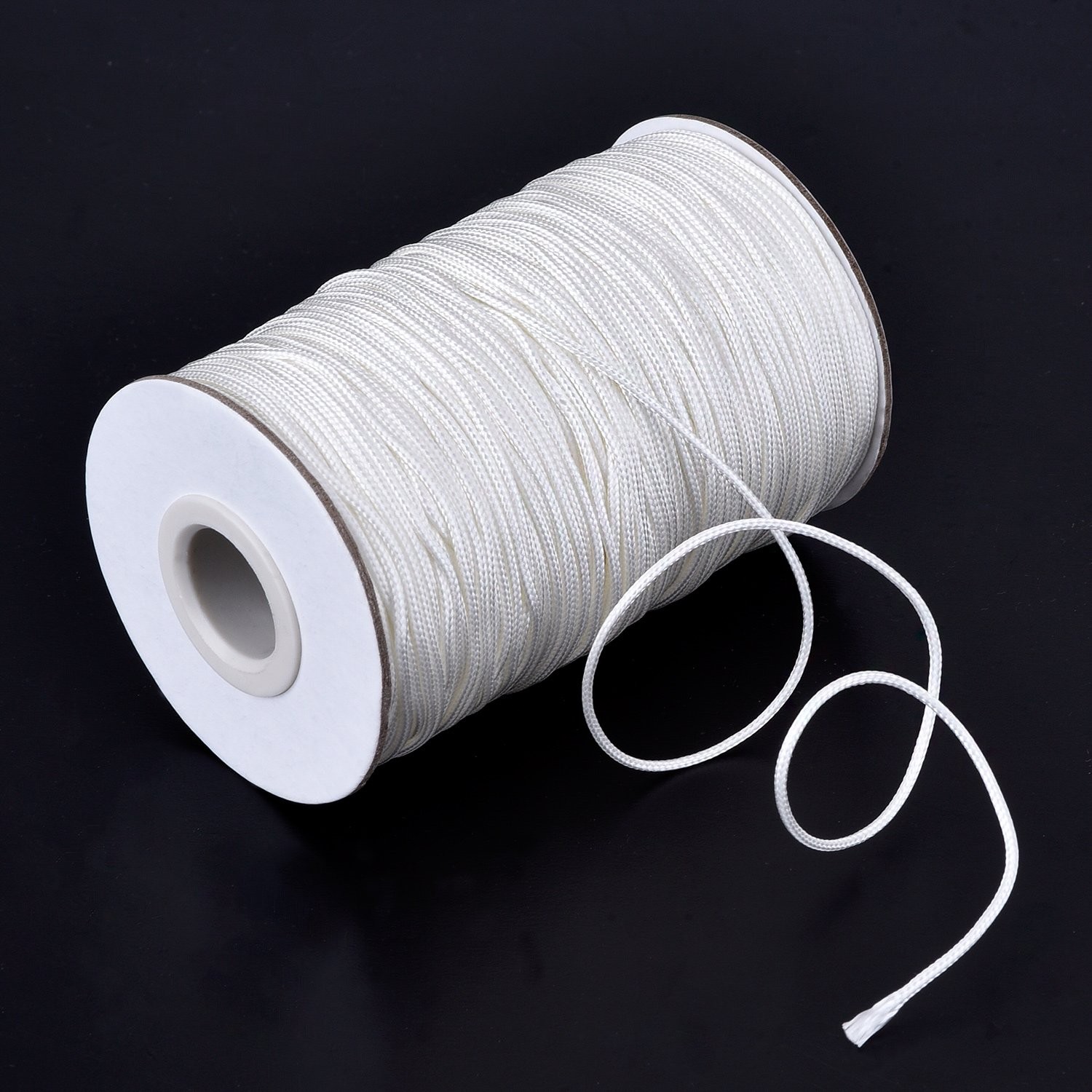 109 Yards White Braided Blind Cord 1.4mm for Window Shades Crafts Gardening