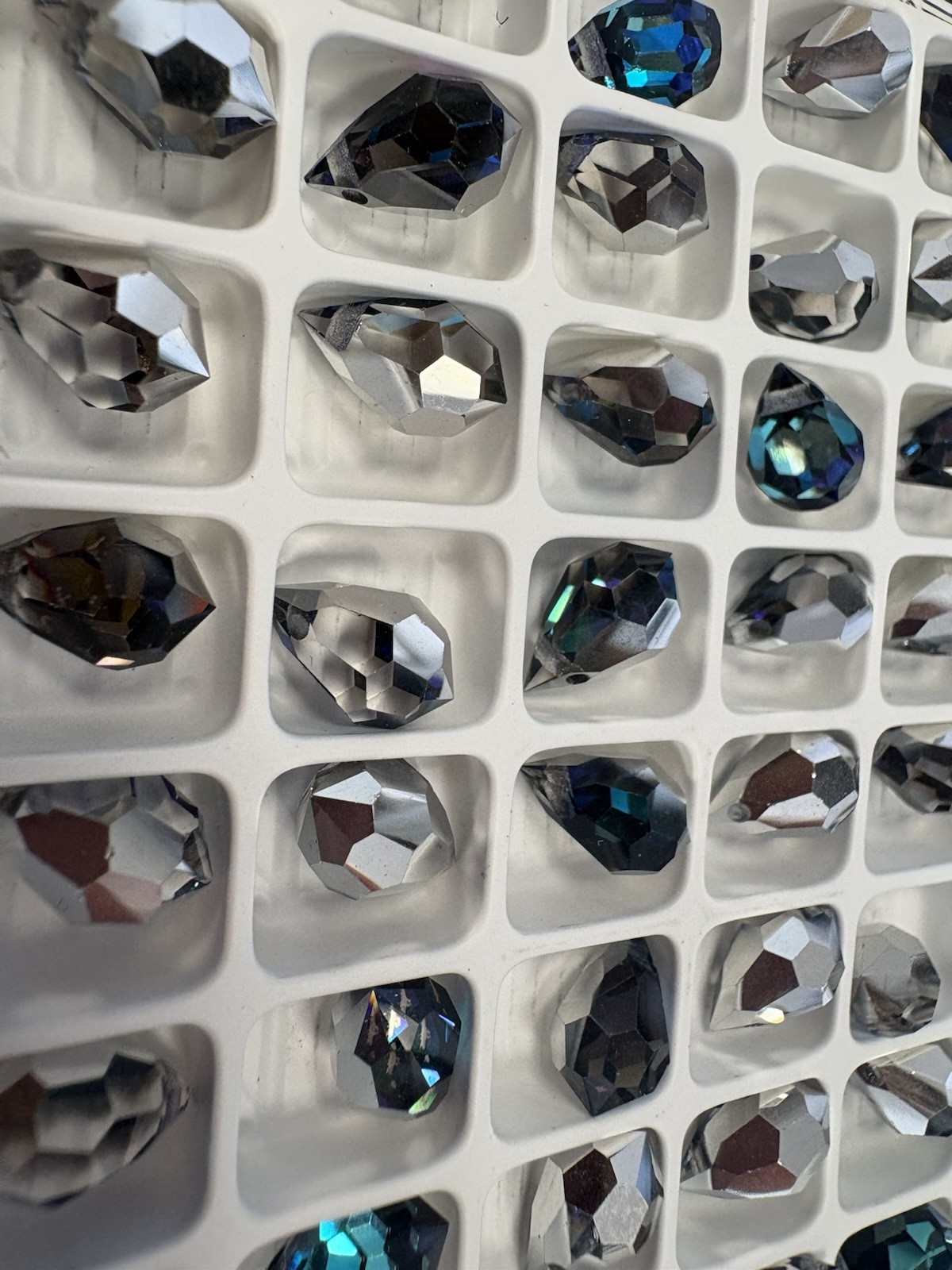 10×6 PENDANT TOP HOLE GLASS PRECIOSA BERMUDA BLUE 144 PCS. $39.00