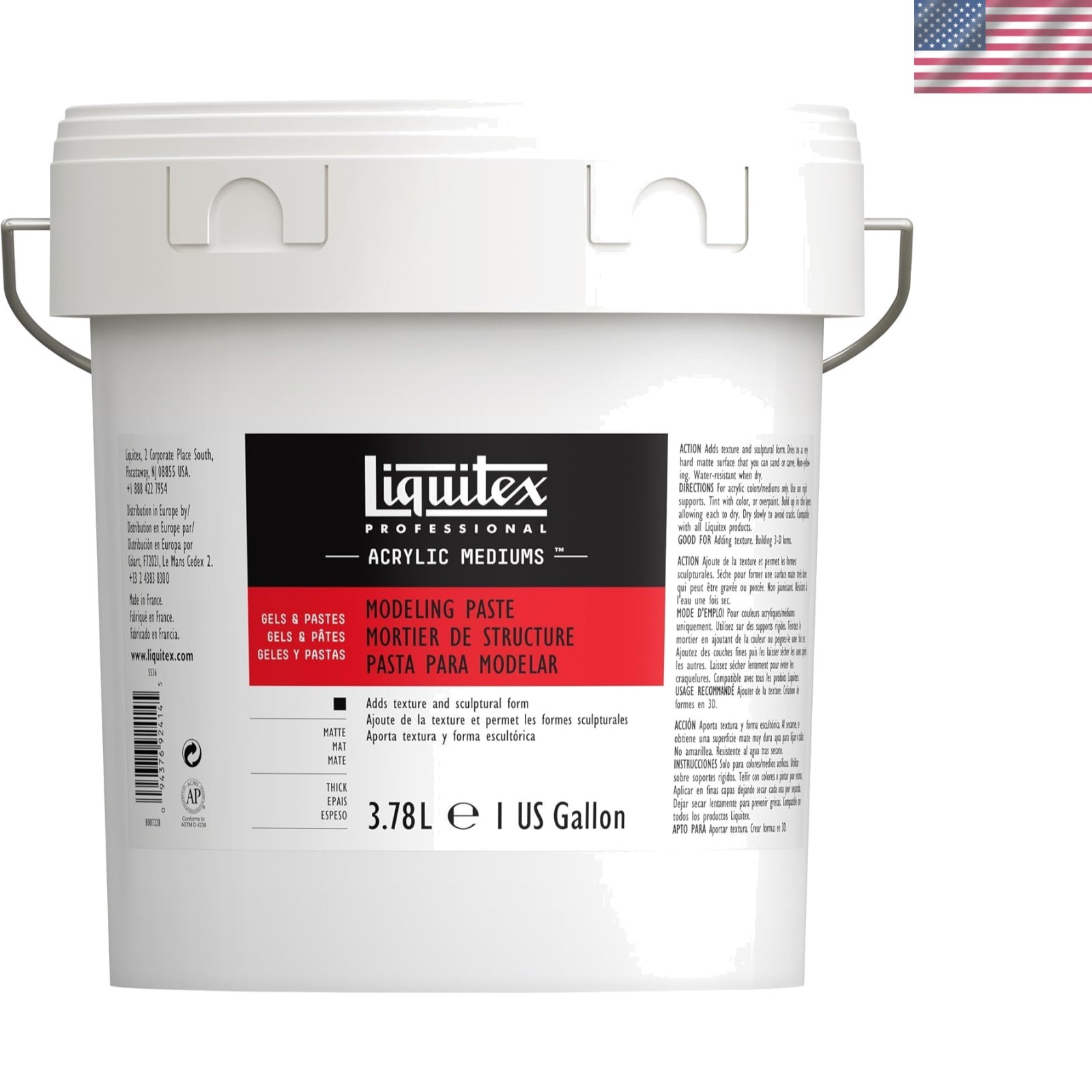 128-oz Professional Non-Toxic Modeling Paste for Heavy Texture Creation