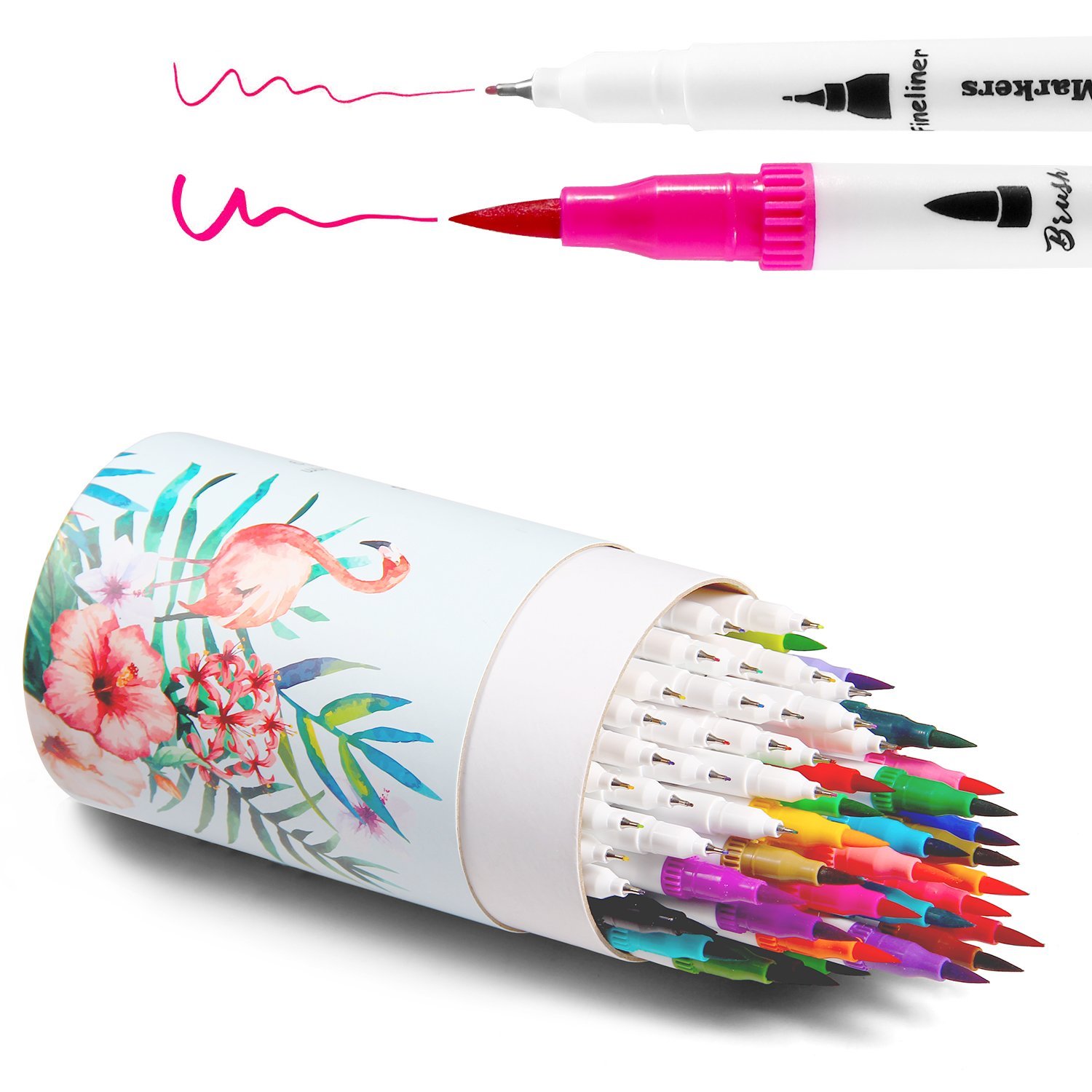 Ohuhu 60 Dual Pencil Set Marker Album Dauber Sketch Water Color Marker Brush Pen