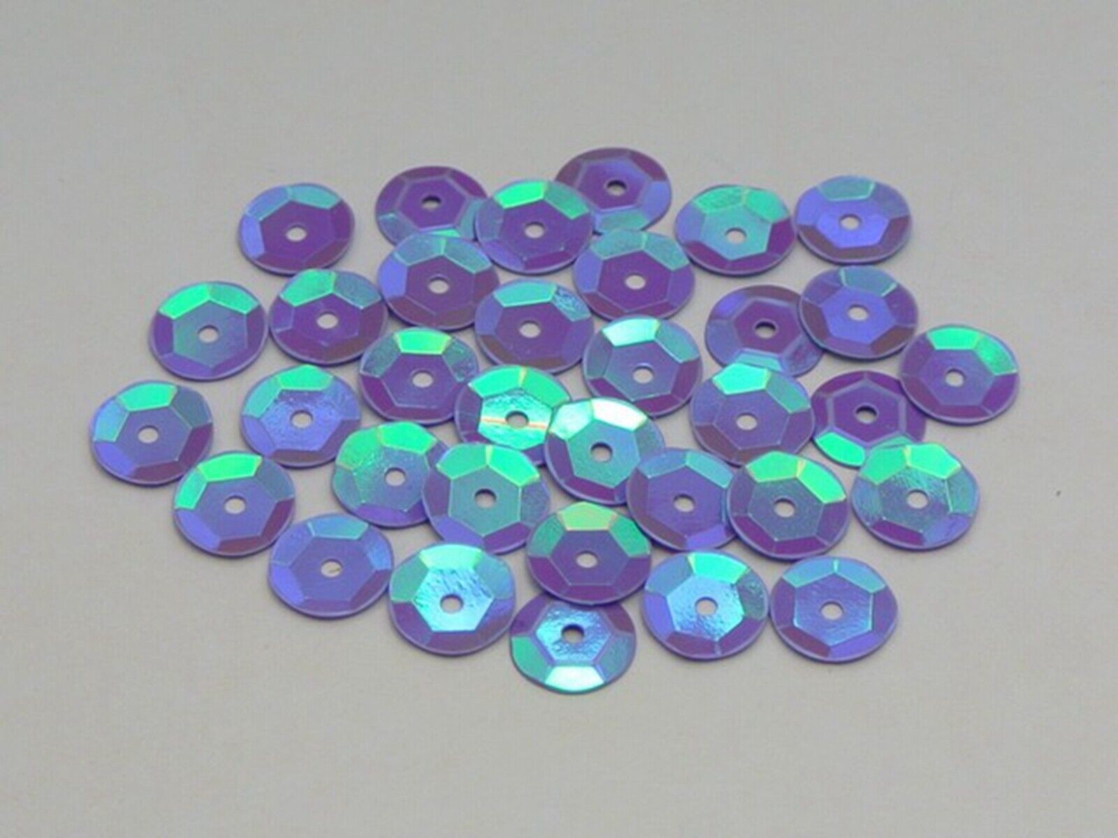 3000 Purple AB 8mm CUP round loose sequins Paillettes sewing Wedding craft