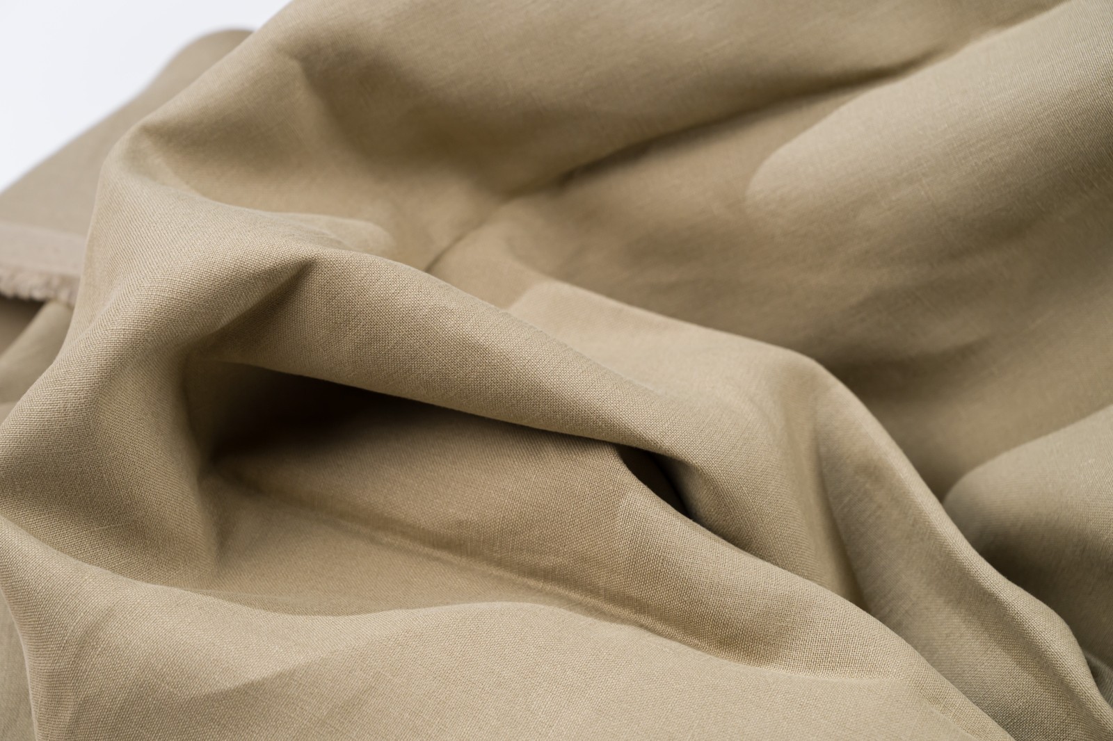 Luxury Linen Cotton Trouser Fabric Sand Beige 270g 2.3m Bespoke Chinos Italy