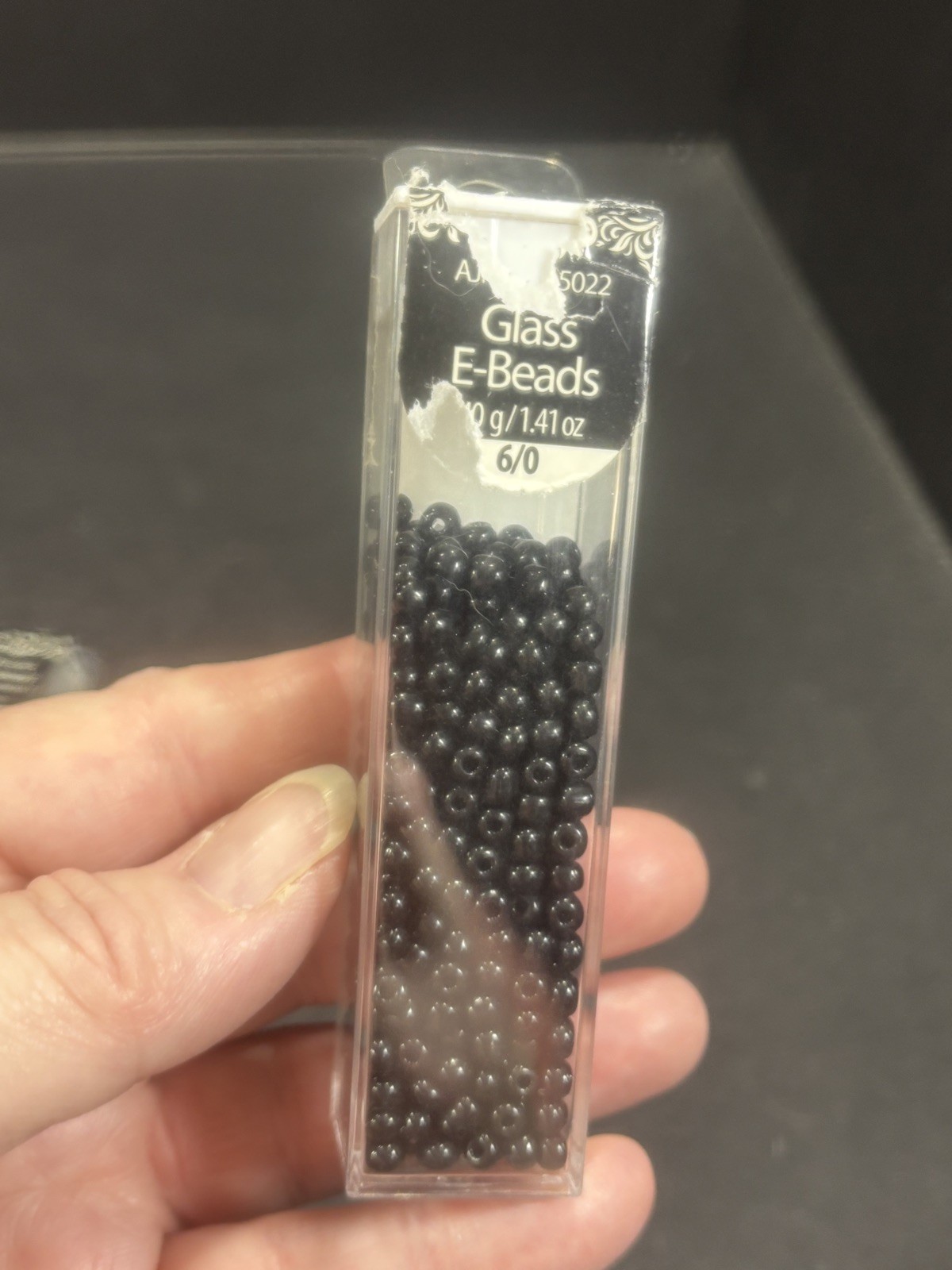 Glass E-Beads 6/0 4 Pack Mini Round Gold Black Gray Teal New Used Jewelry Making