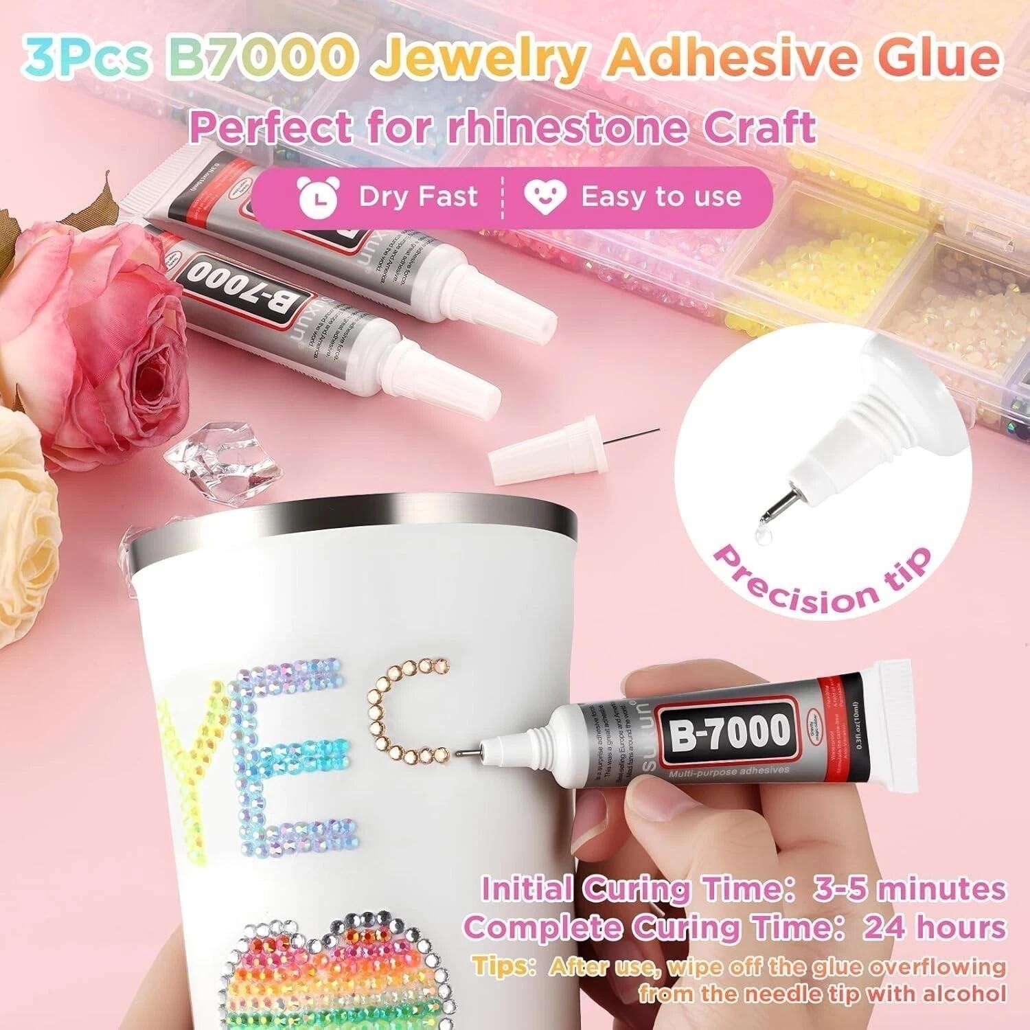 Jelly Rhinestones Bedazzling Kit Multicolor 3mm Flatback Resin Bedazzler Gems US