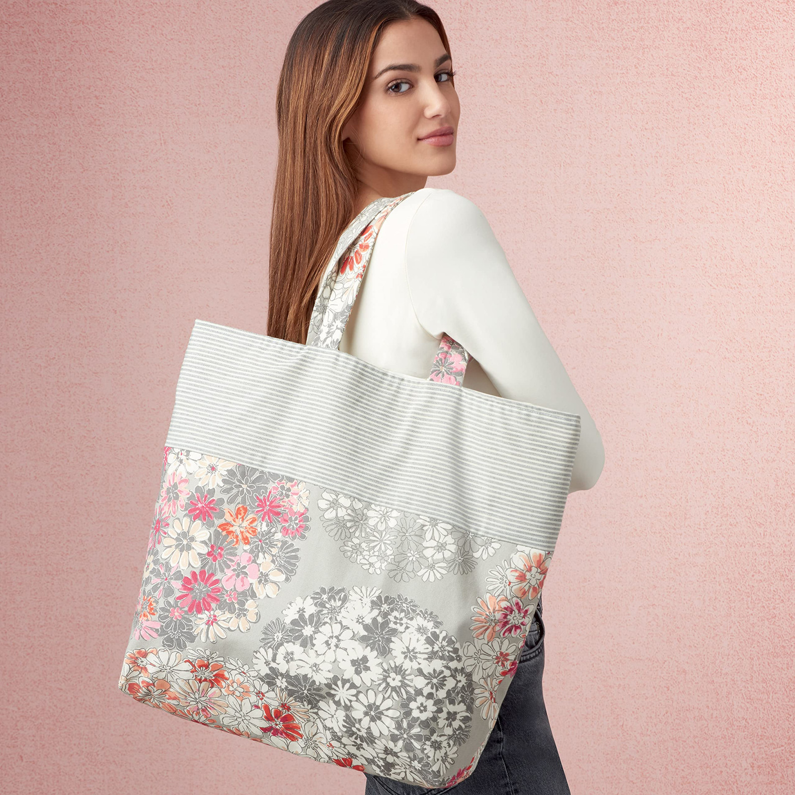 Simplicity One Size Sewing Pattern for Eco Friendly Tote Bags Crafting 4 Styles