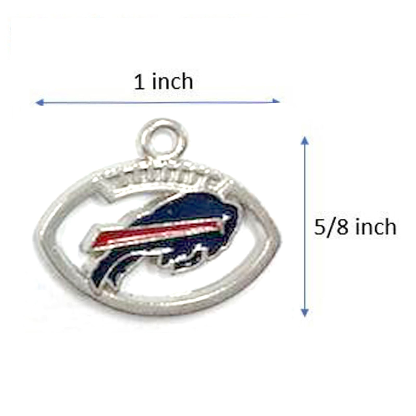 Buffalo Bills NFL Metal Charms painted Logo, NFL for earrings or bracelets
