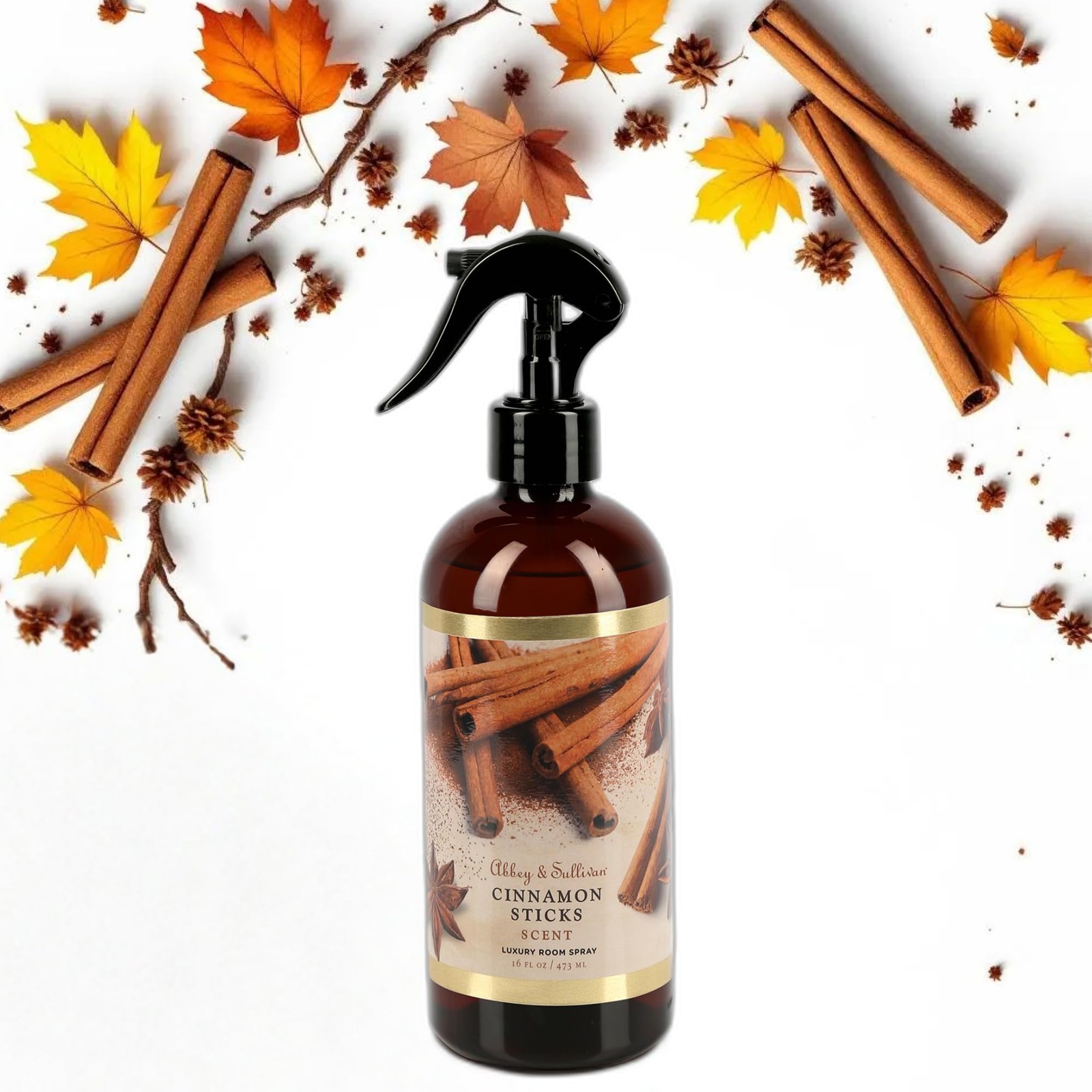 Abbey & Sullivan Room Spray, 16 Fl Oz (Pack of 1), Cinnamon Sticks Scent
