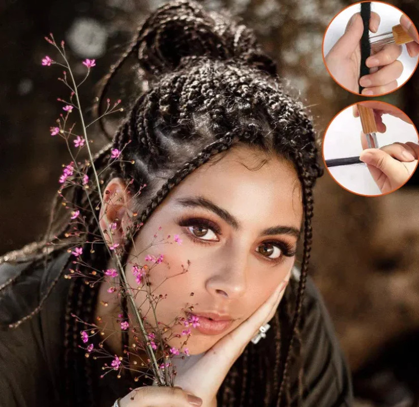 5Pcs Dreadlock Crochet Needle Hook Bamboo Handle Dread Knit Hair Braiding Tool S