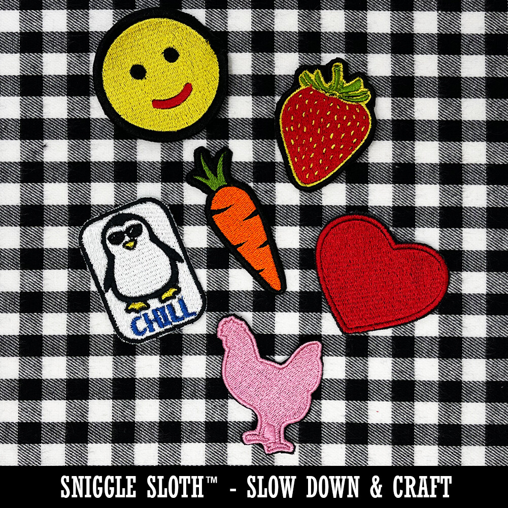 Gluten Free Multi-Color Embroidered Iron-On Patch Applique