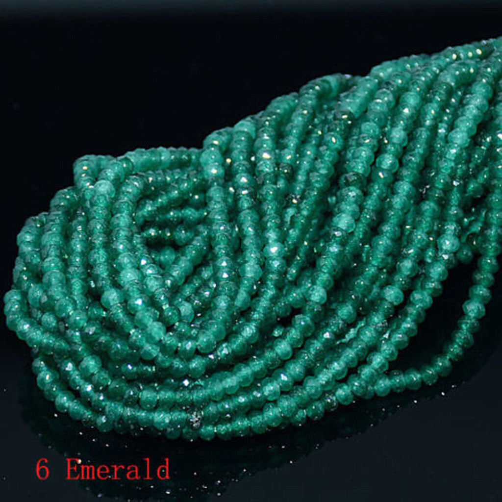 Faceted 2x4mm Natural Multicolor Gemstone Rondelle Loose Beads 15” Strand