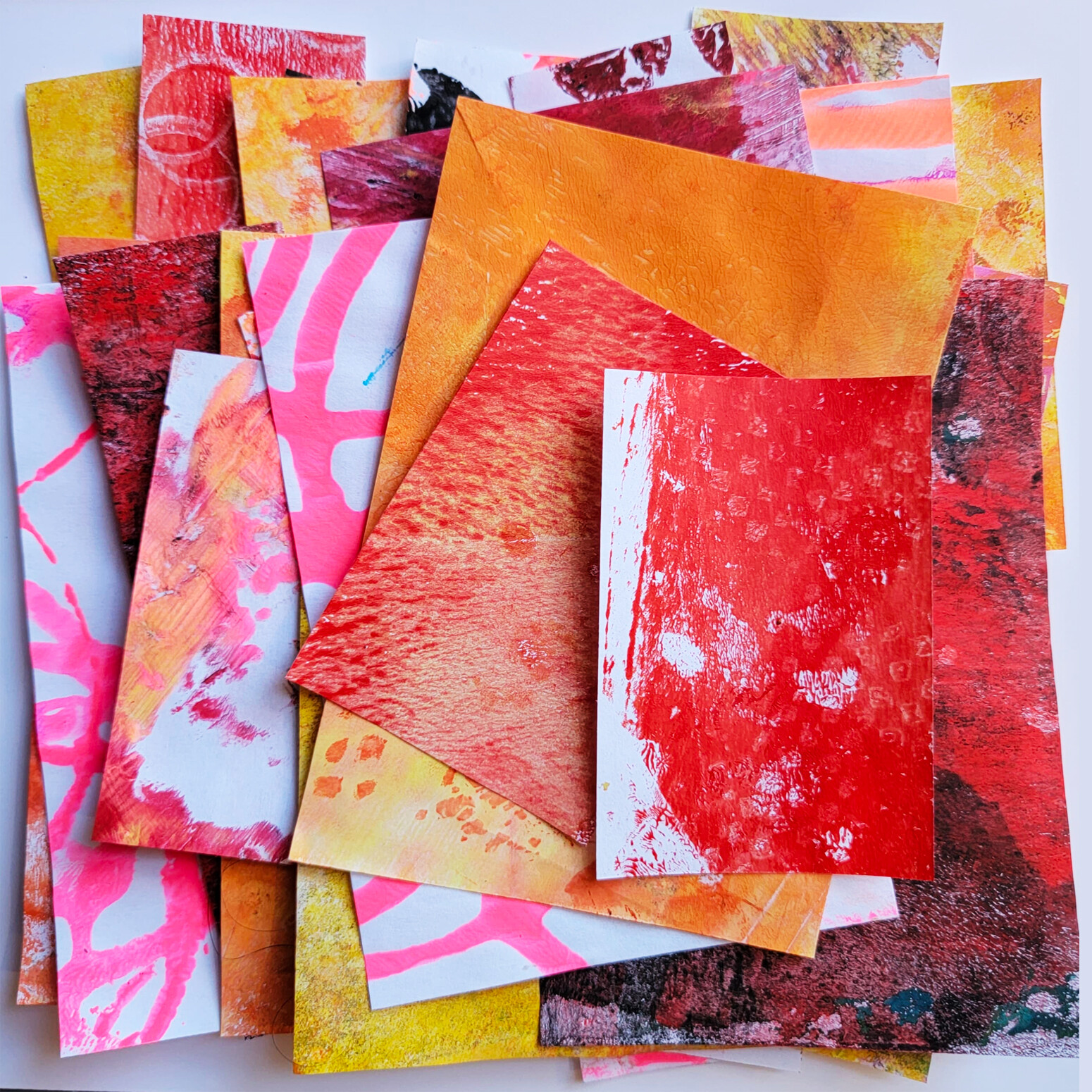 Collage Papers: 40 Beautiful Hand Painted. Collage Paper Samples For Art Journal
