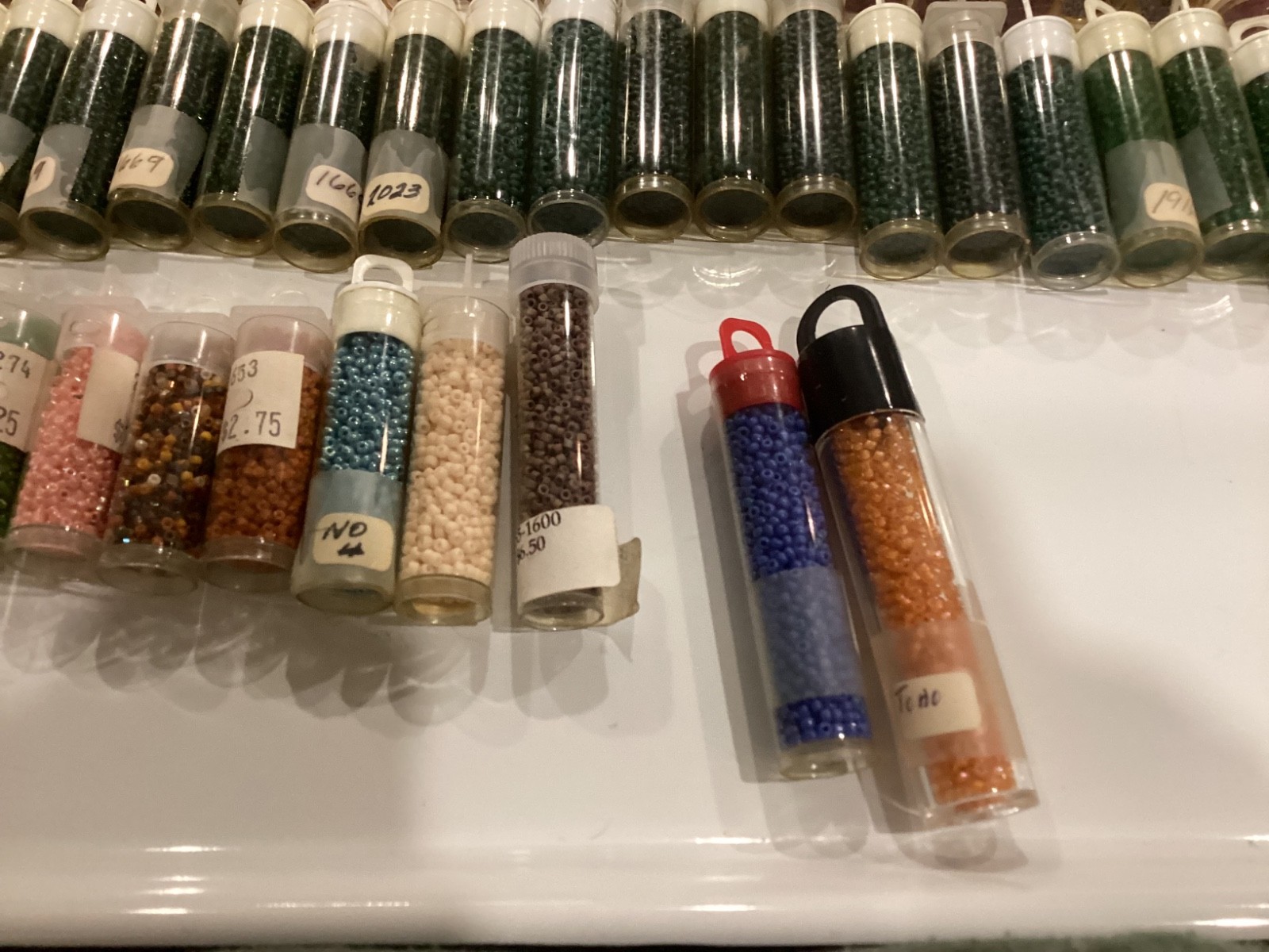 Bulk Vintage Craft Glass Seed Bead Lot 100 Tubes Multiple Colors New Old Stock
